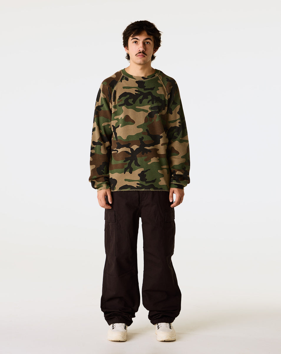 Stüssy - Basic Stock Raglan Thermal - Woodland Camo – Xhibition
