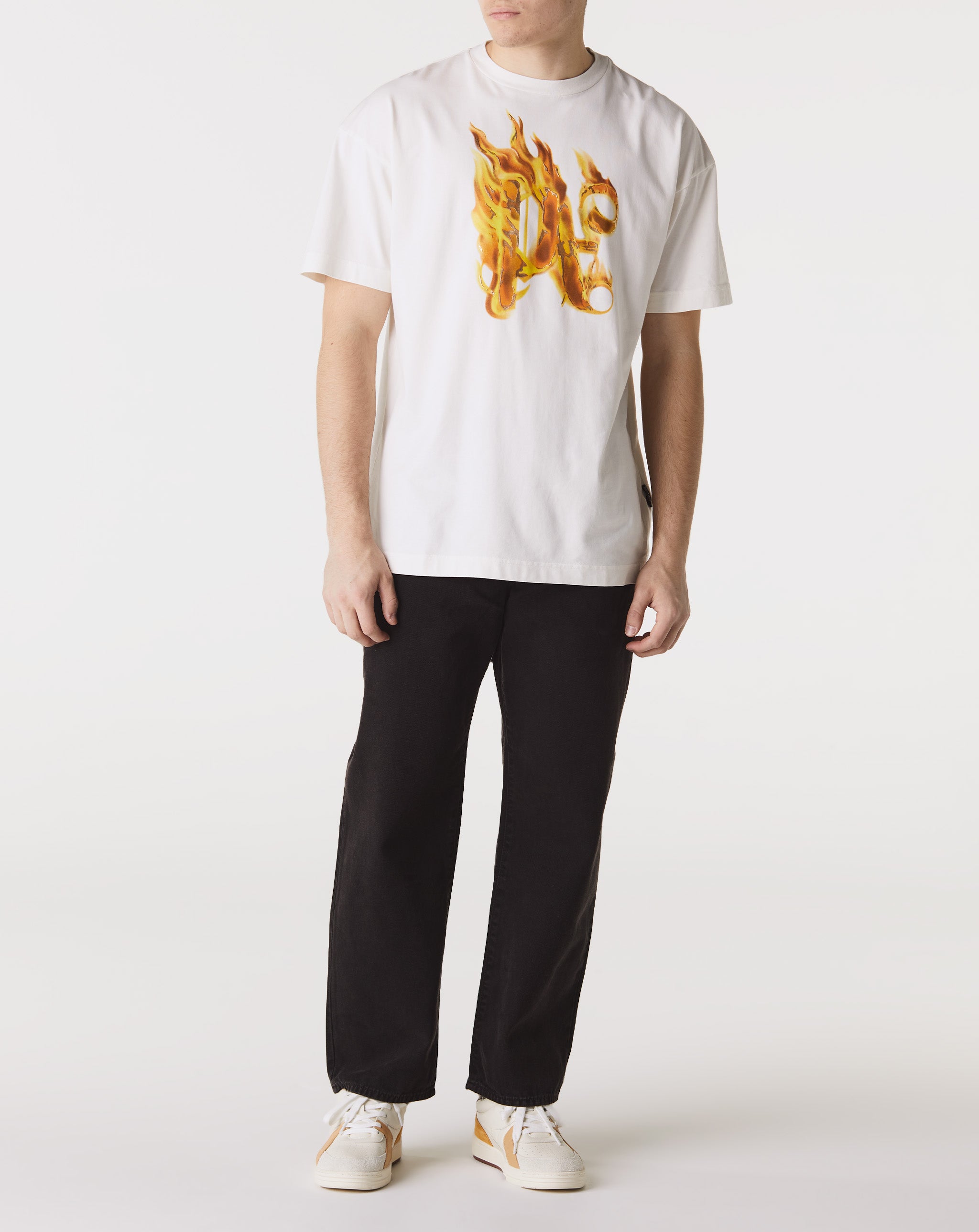 Palm Angels Burning Monogram T-Shirt  - XHIBITION