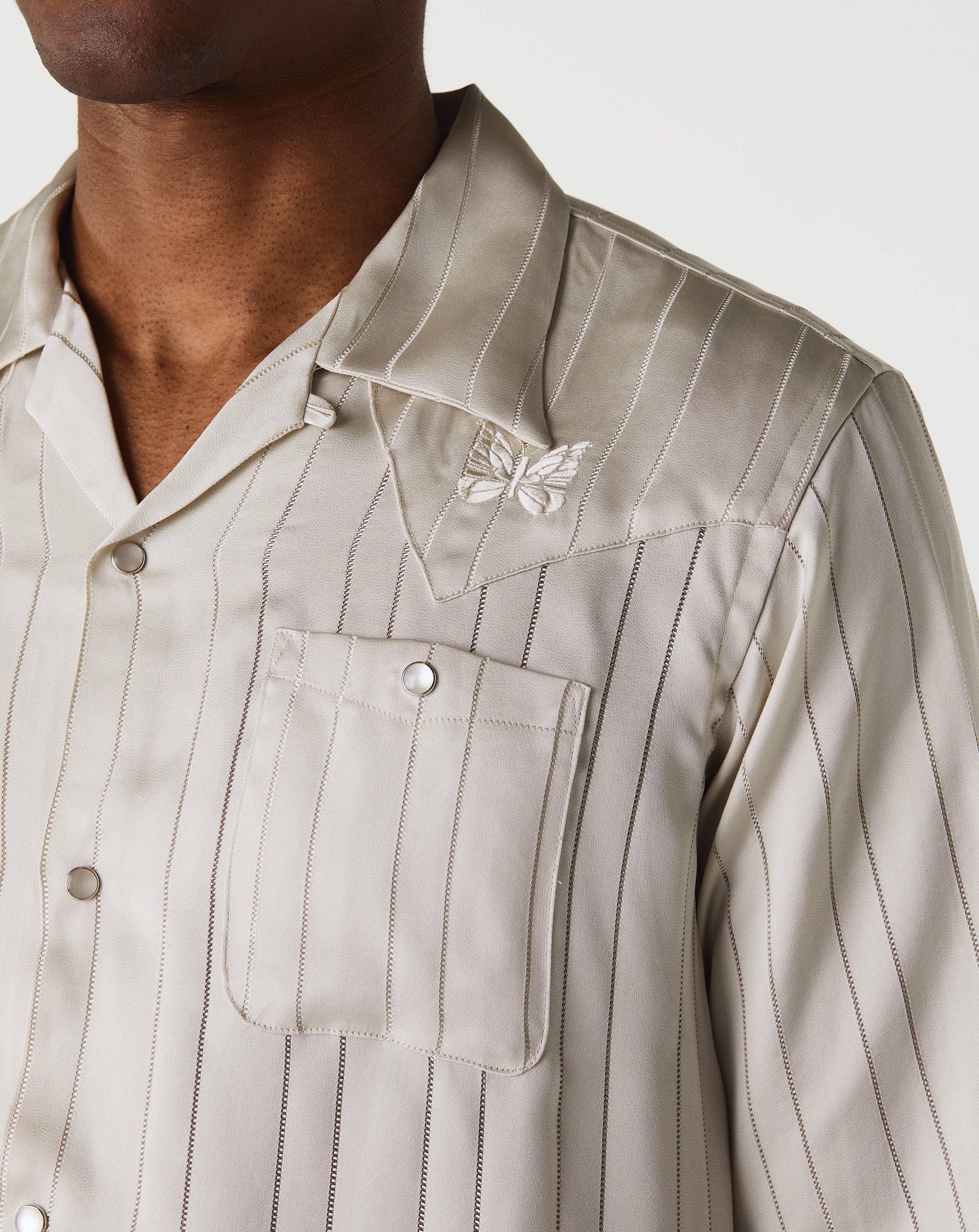 Needles Cuts Zipped Wide Denim Shirt  - Cheap 127-0 Jordan outlet
