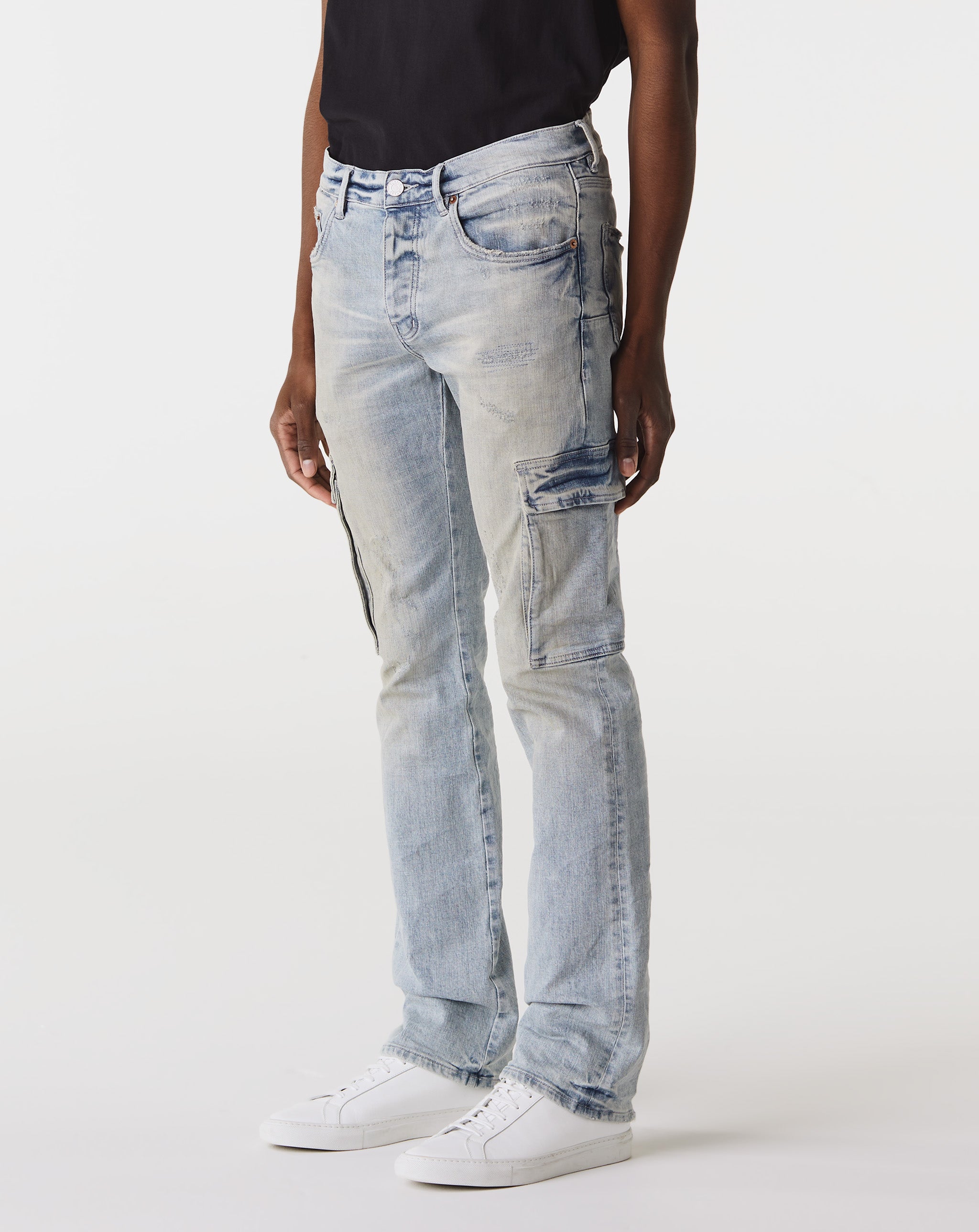 Purple blue Cargo Flare Jeans  - Cheap Urlfreeze Jordan outlet