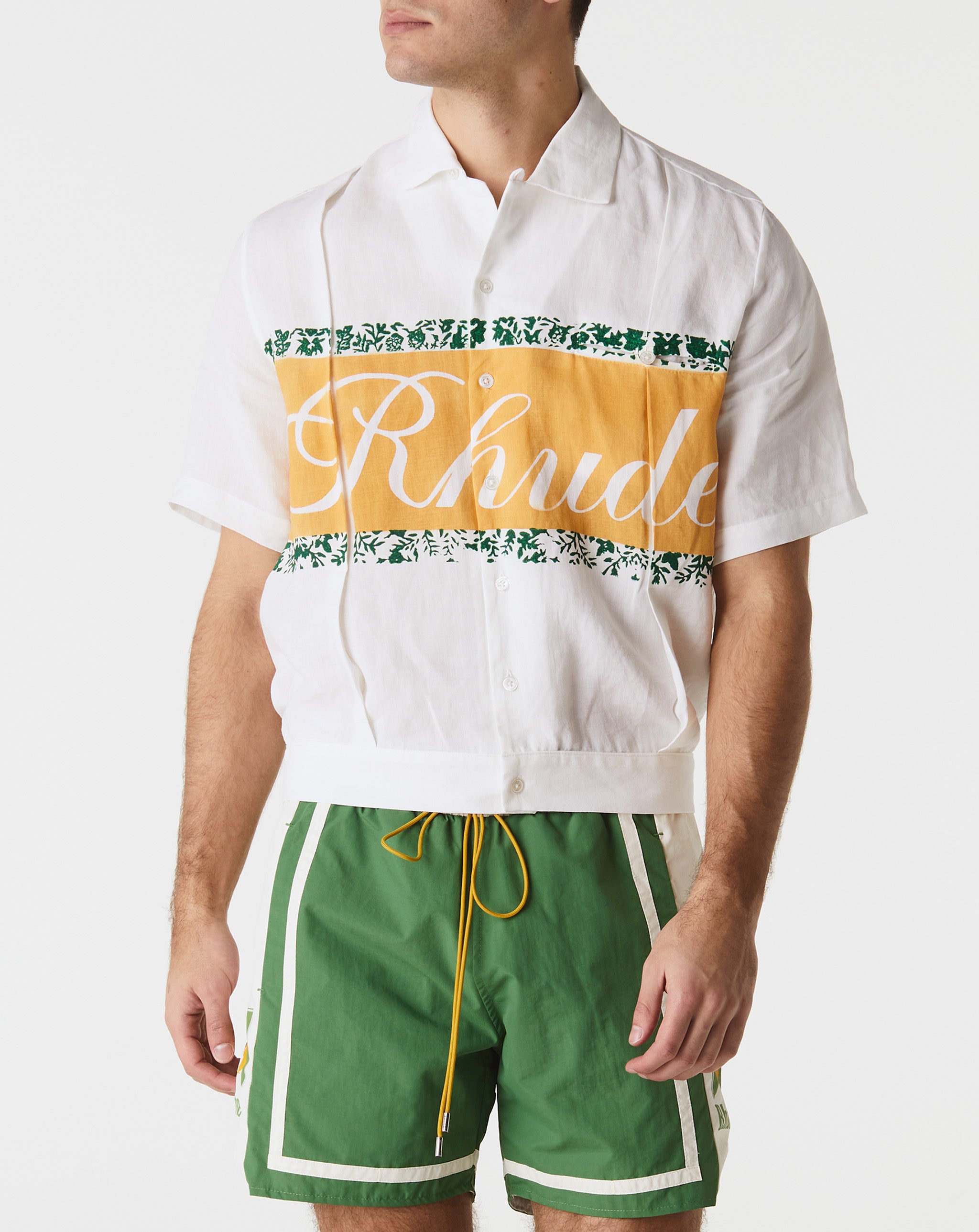 Rhude Mini Leaf Print Cotton Jersey T-shirt  - Cheap Erlebniswelt-fliegenfischen Jordan outlet