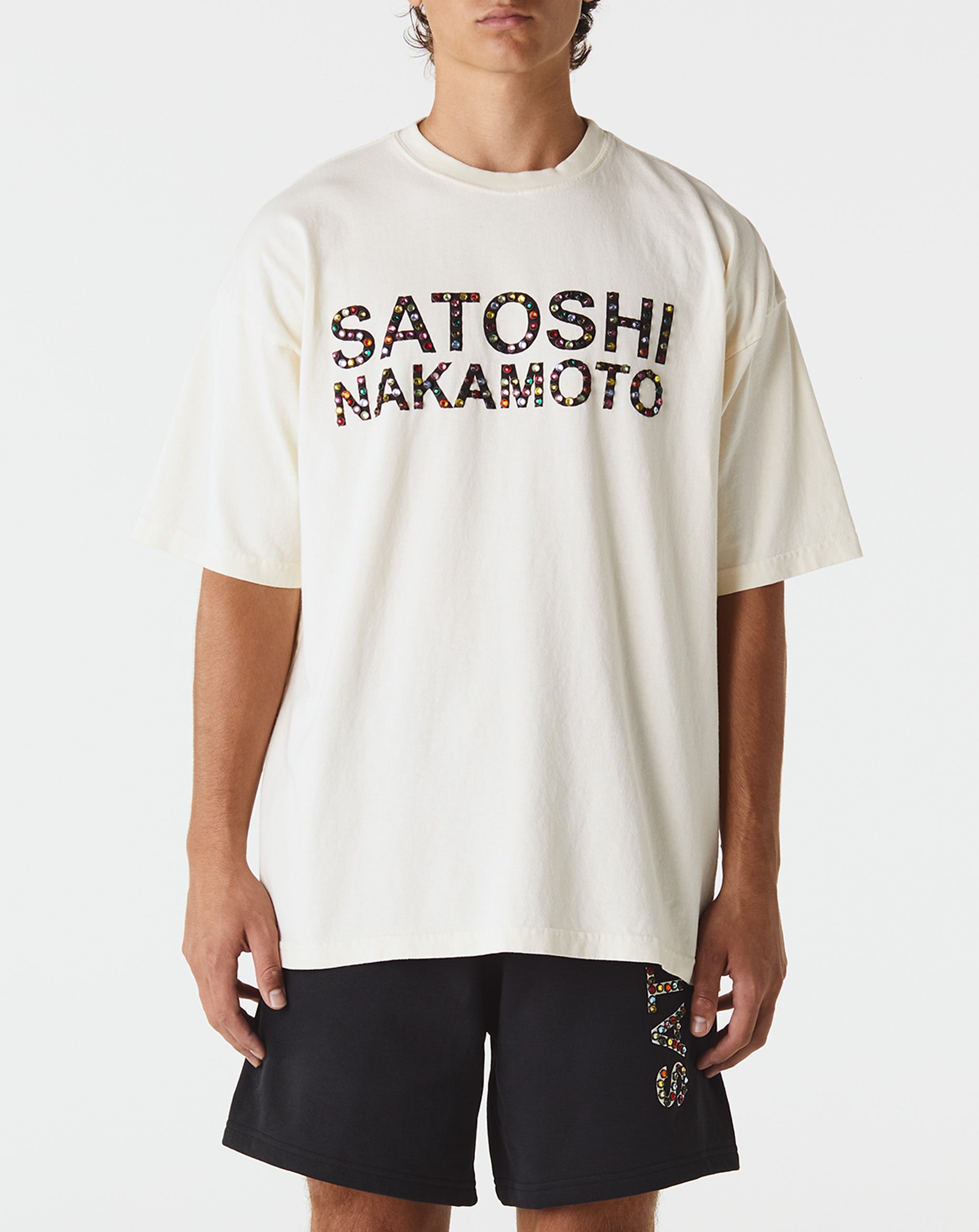 Satoshi Nakamoto Studded Logo T-Shirt  - Cheap Urlfreeze Jordan outlet