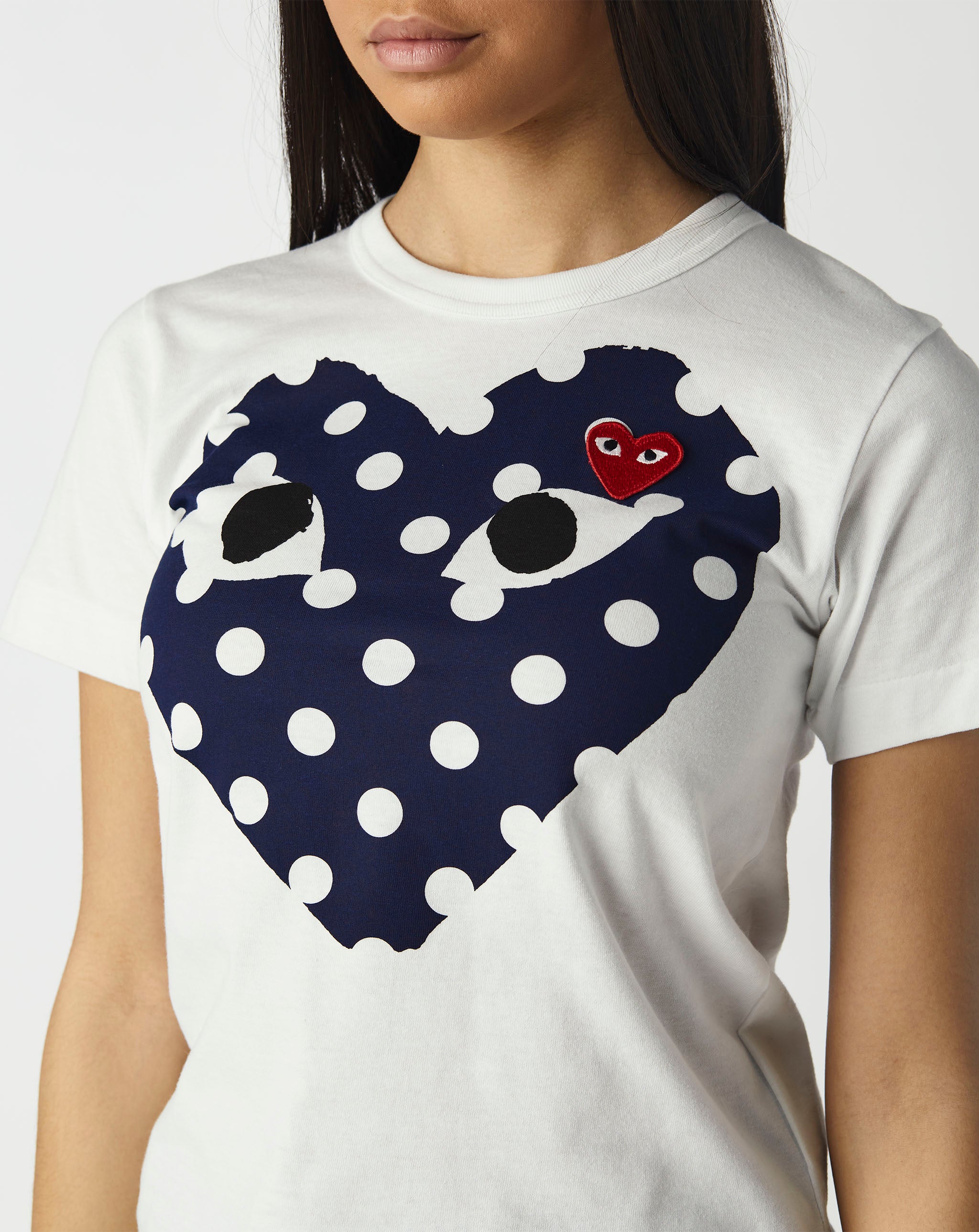 Womens Double Heart T-Shirt Women's Play Polka Dot T-Shirt  - Cheap Urlfreeze Jordan outlet