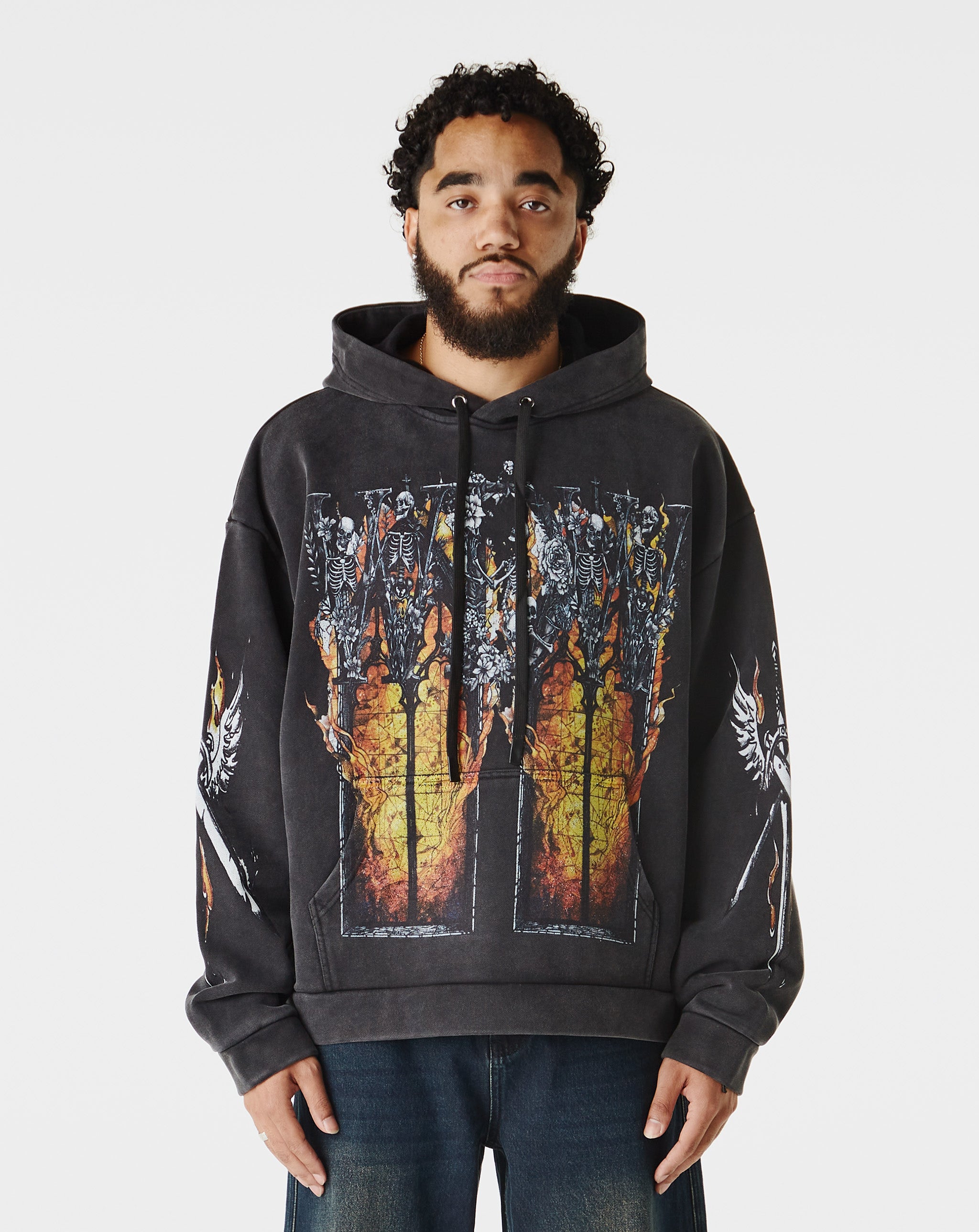 Who Decides War - Ember Chapel Hoodie - Coal – Xhibition