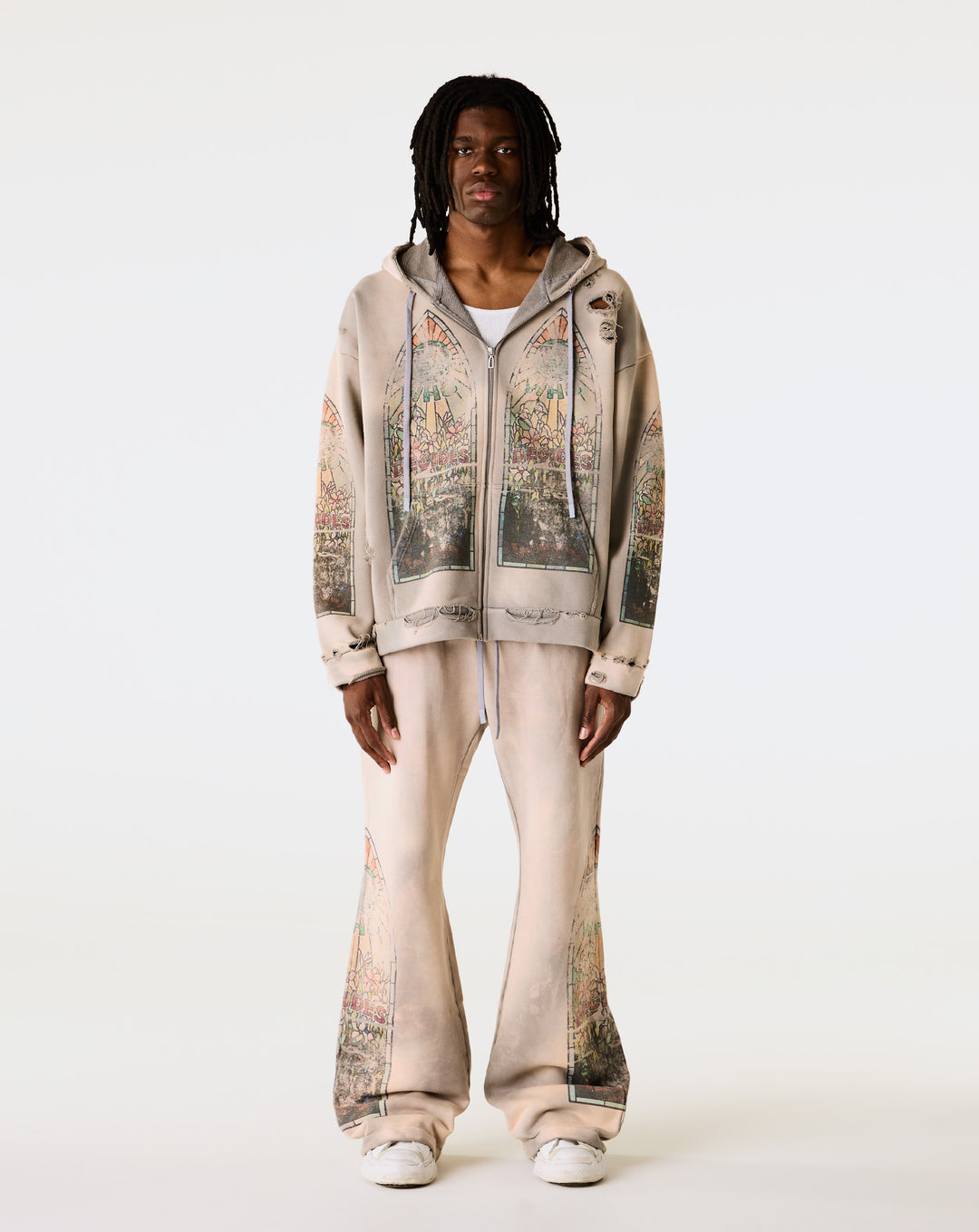 Who Decides War Faded Zip Up Hoodie - XHIBITION