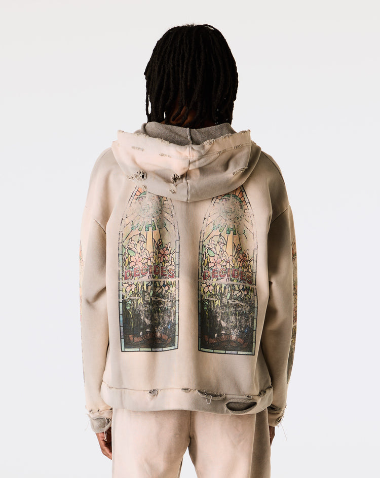 Who Decides War Faded Zip Up Hoodie - XHIBITION