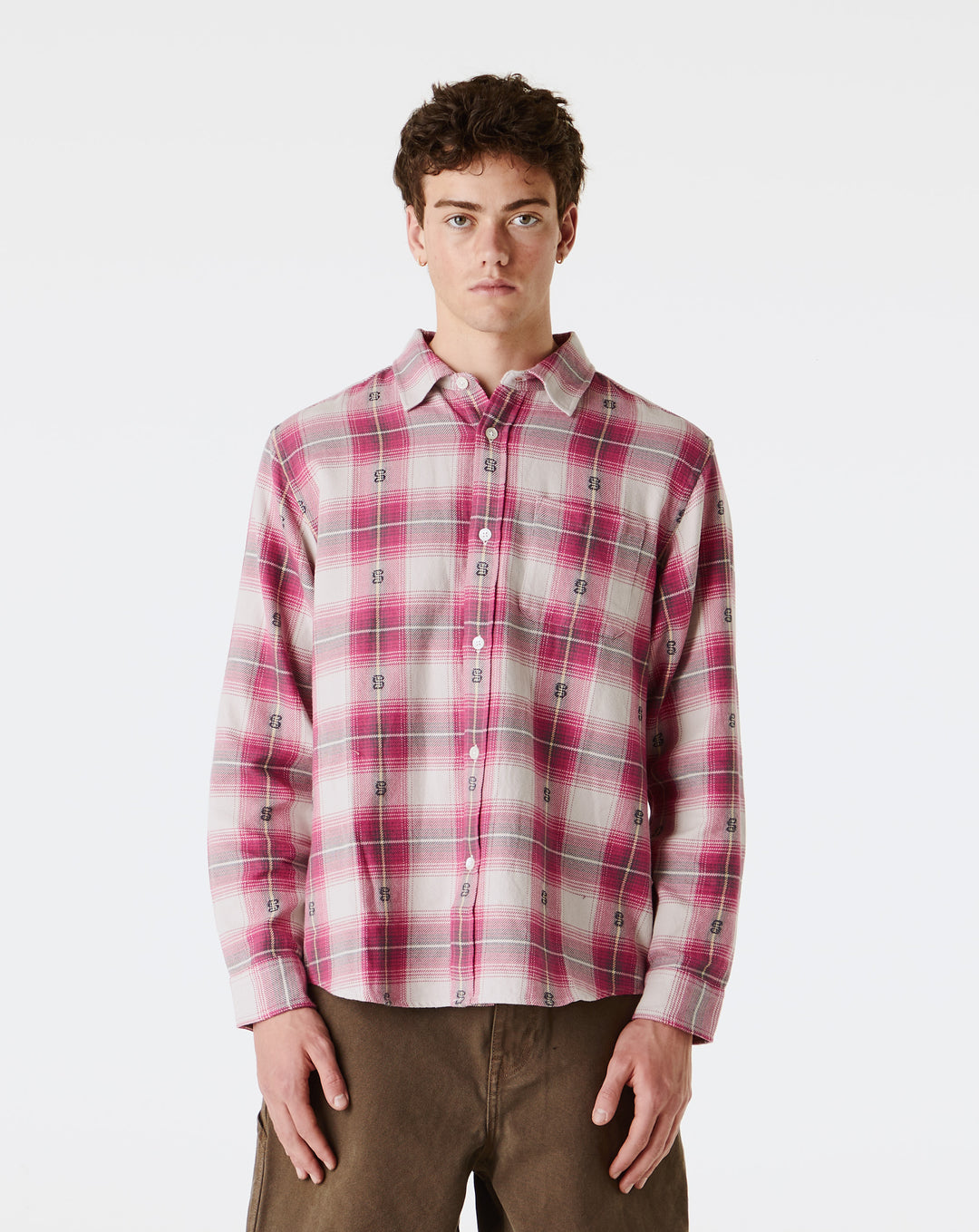 Stüssy - Motif Plaid Shirt - Pink – Xhibition
