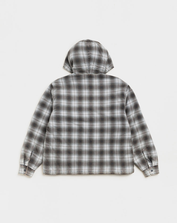 Stüssy Zip Hooded Plaid Shirt Jacket - XHIBITION