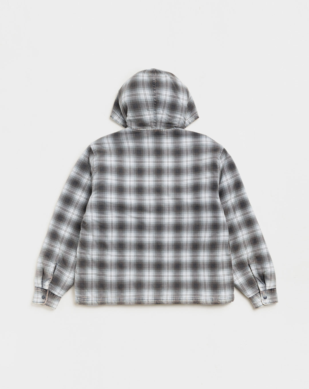 Stüssy Zip Hooded Plaid Shirt Jacket - XHIBITION