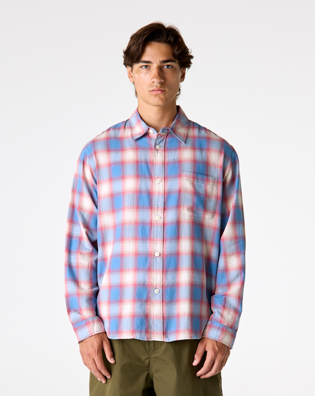 Beach Ombre Plaid Shirt