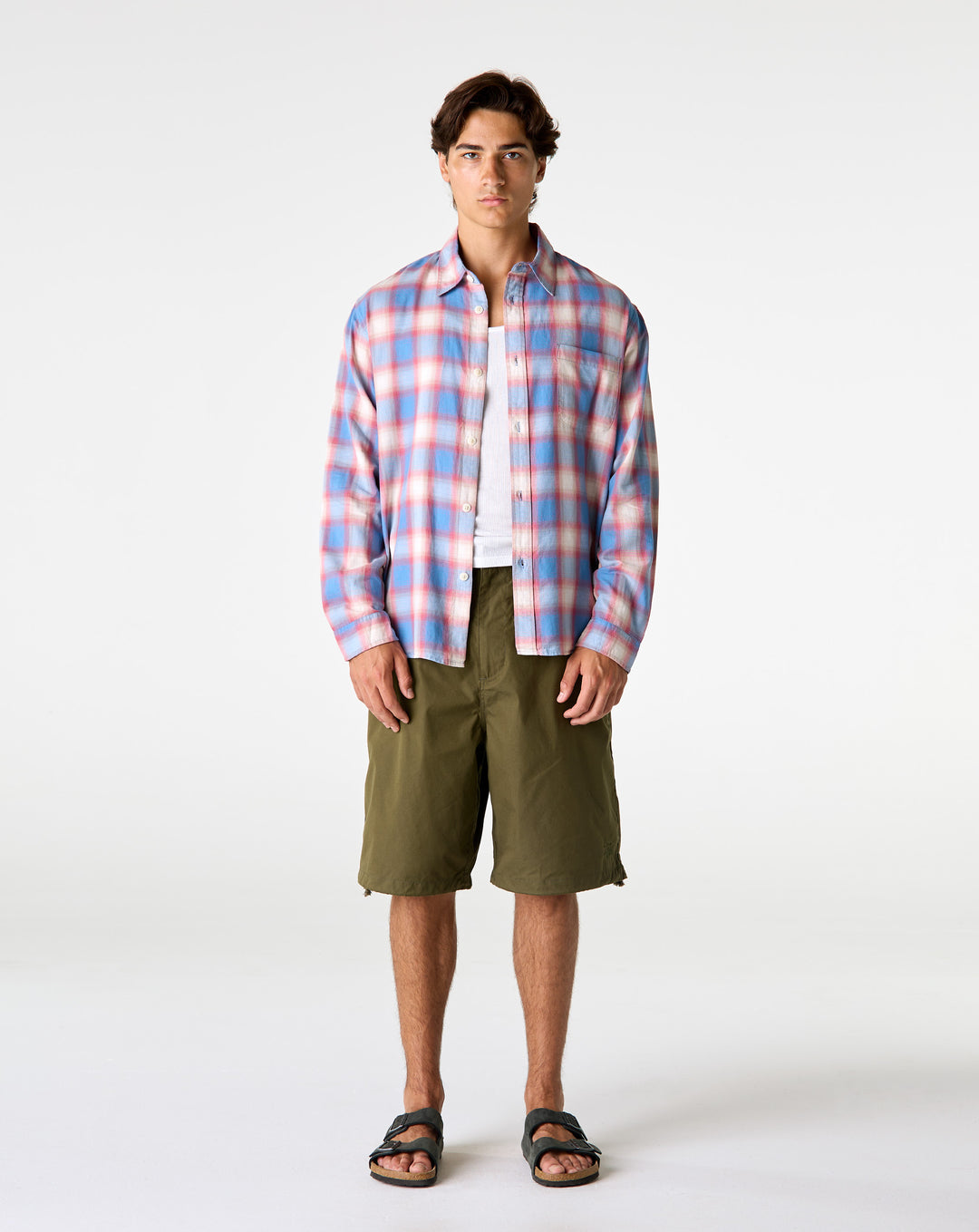 Beach Ombre Plaid Shirt