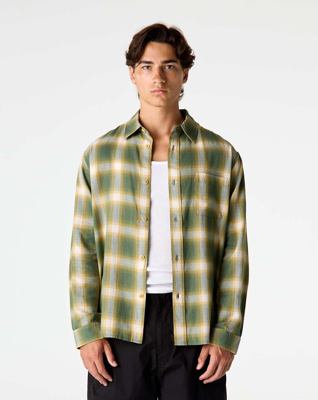 Beach Ombre Plaid Shirt