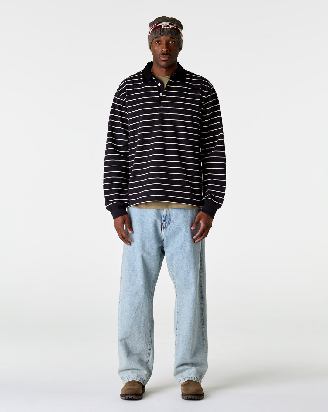 Stüssy Pin Striped Rugby Shirt - XHIBITION