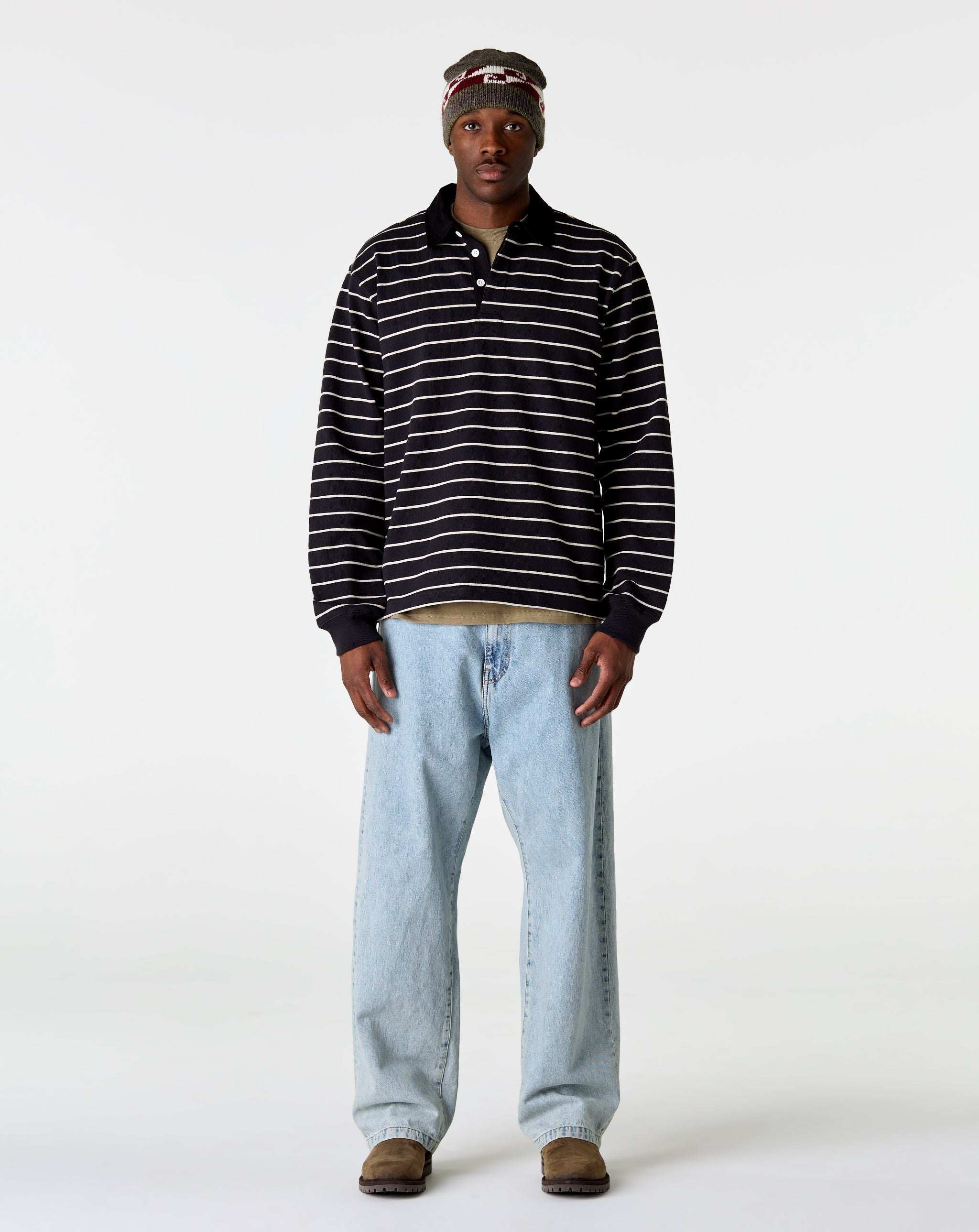 Stüssy Pin Striped Rugby Shirt - XHIBITION