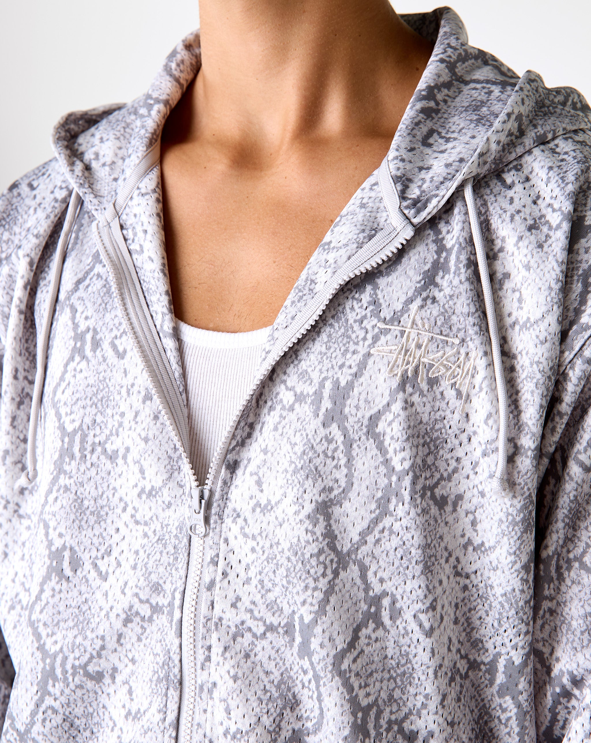 Stüssy Athletic Mesh Zip Hoodie - XHIBITION