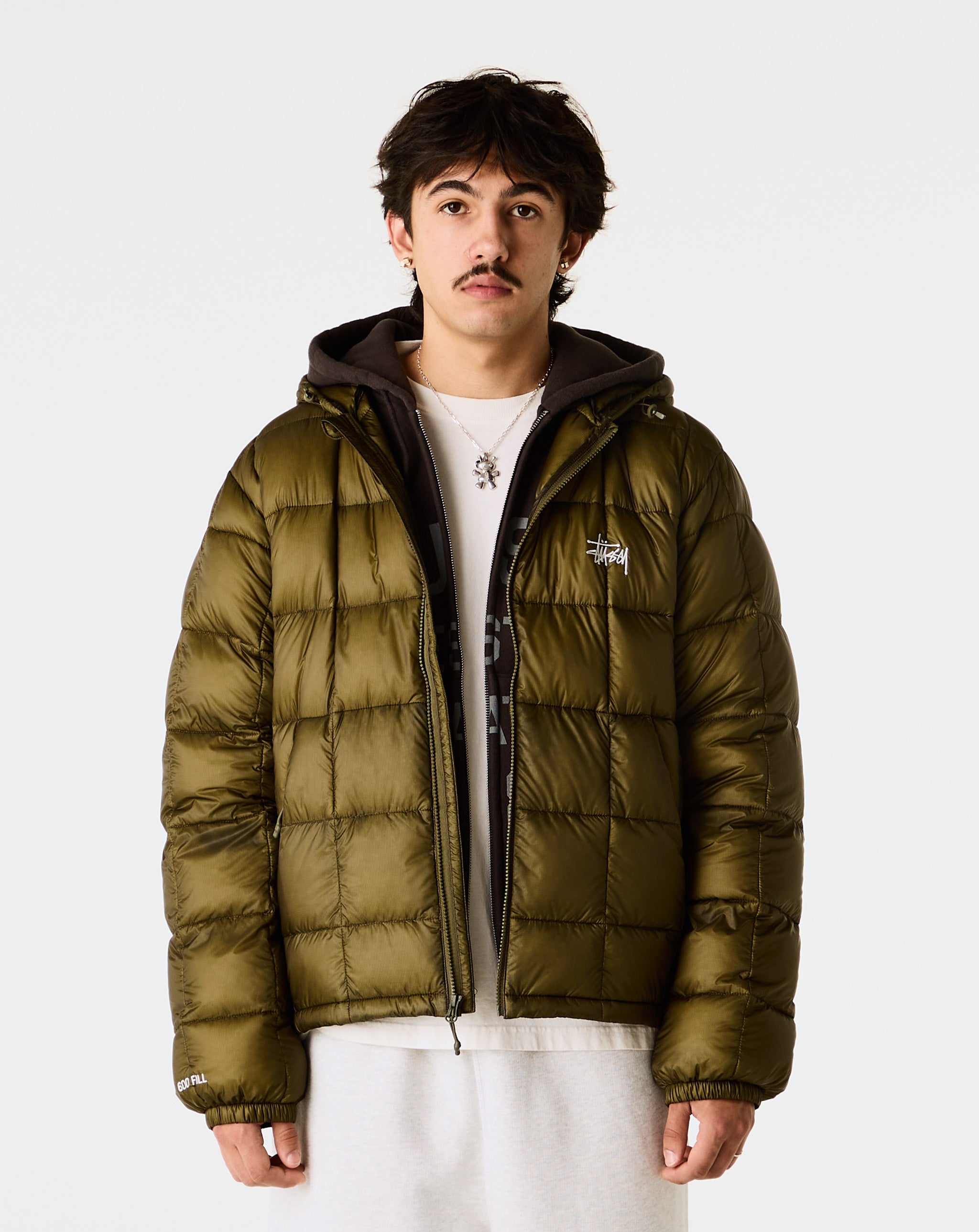 Stüssy - Midweight Hooded Puffer - Olive – Xhibition