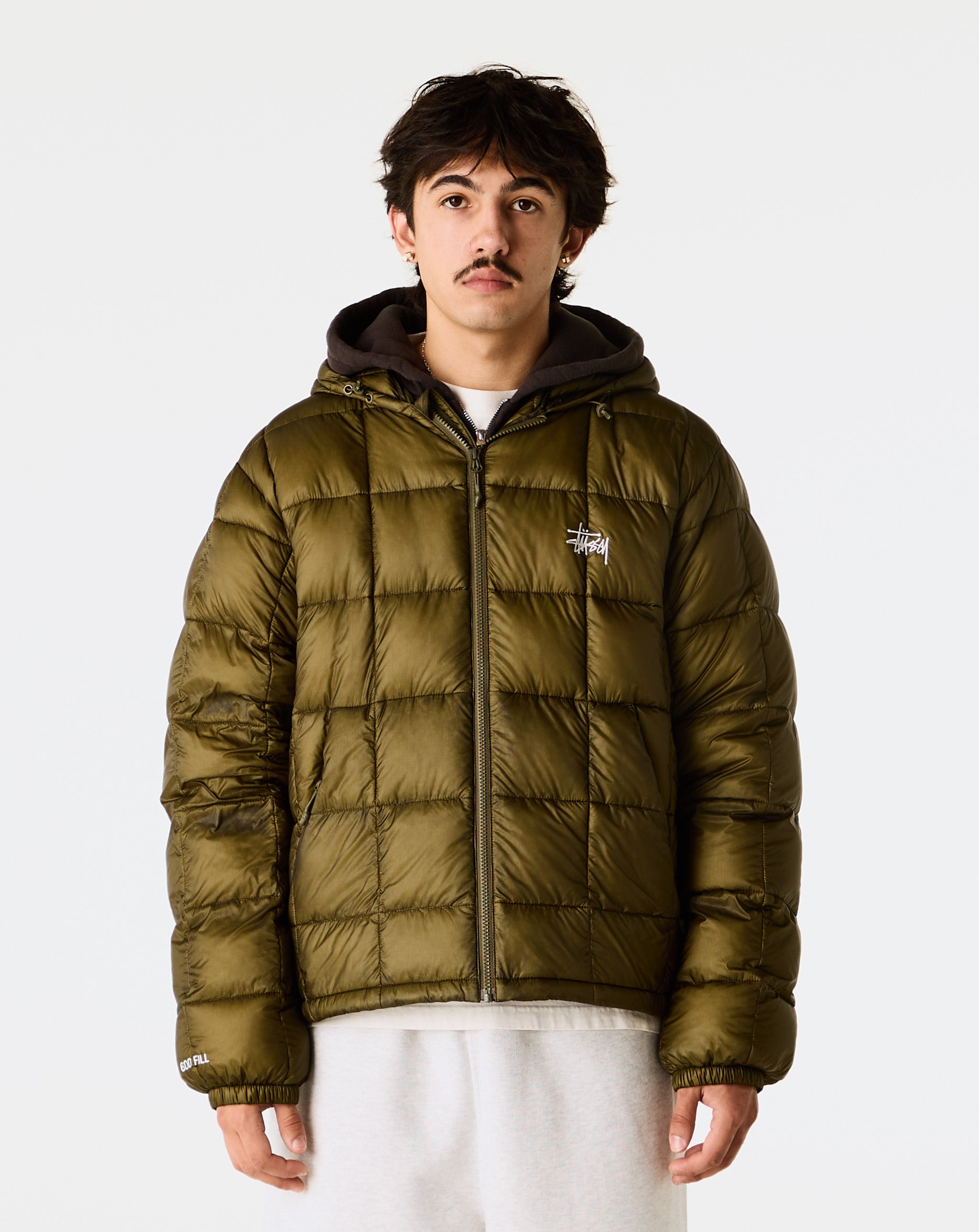 Stüssy - Midweight Hooded Puffer - Olive – Xhibition