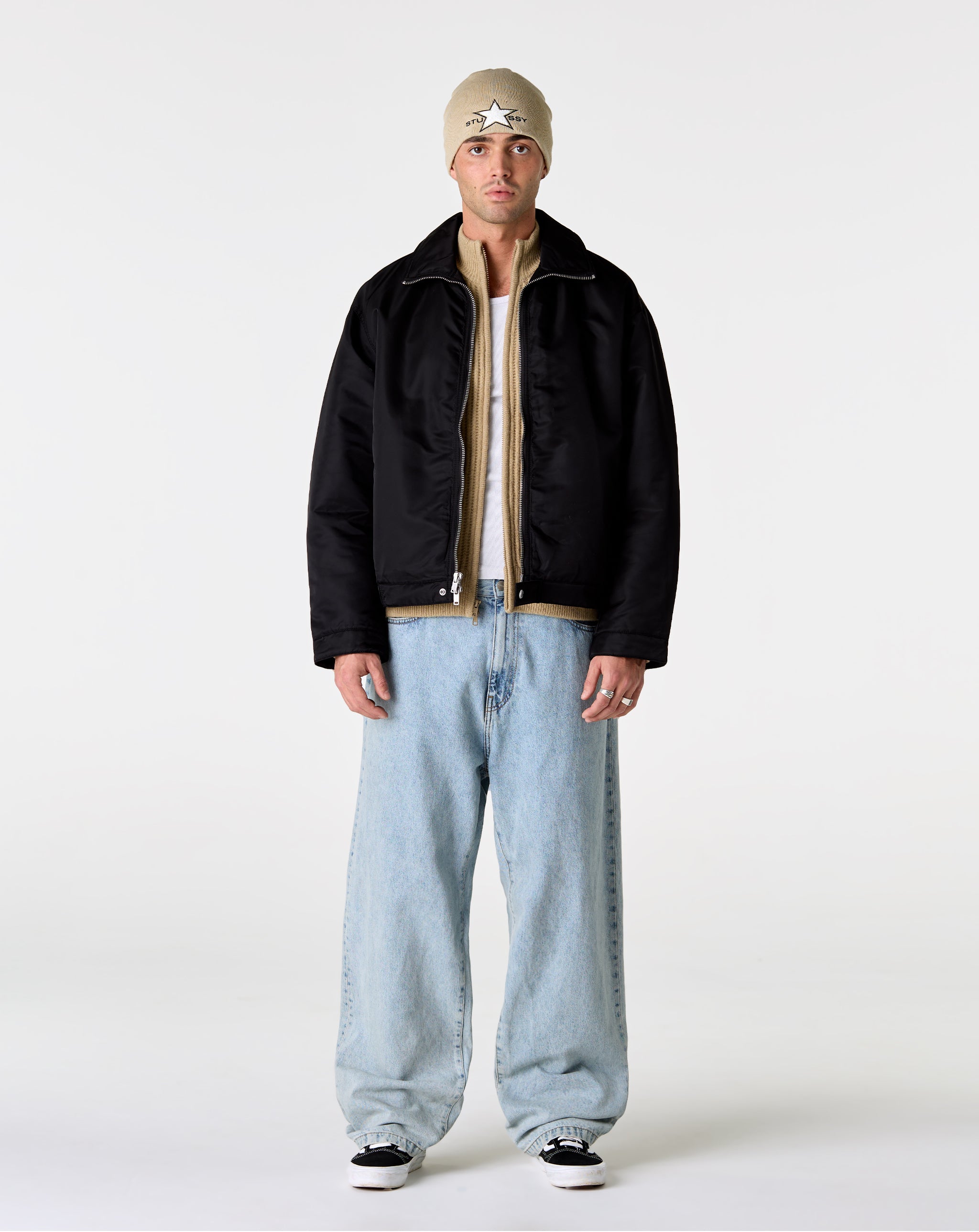 Stüssy Pile Lined Zip-Up Jacket - Black – Xhibition