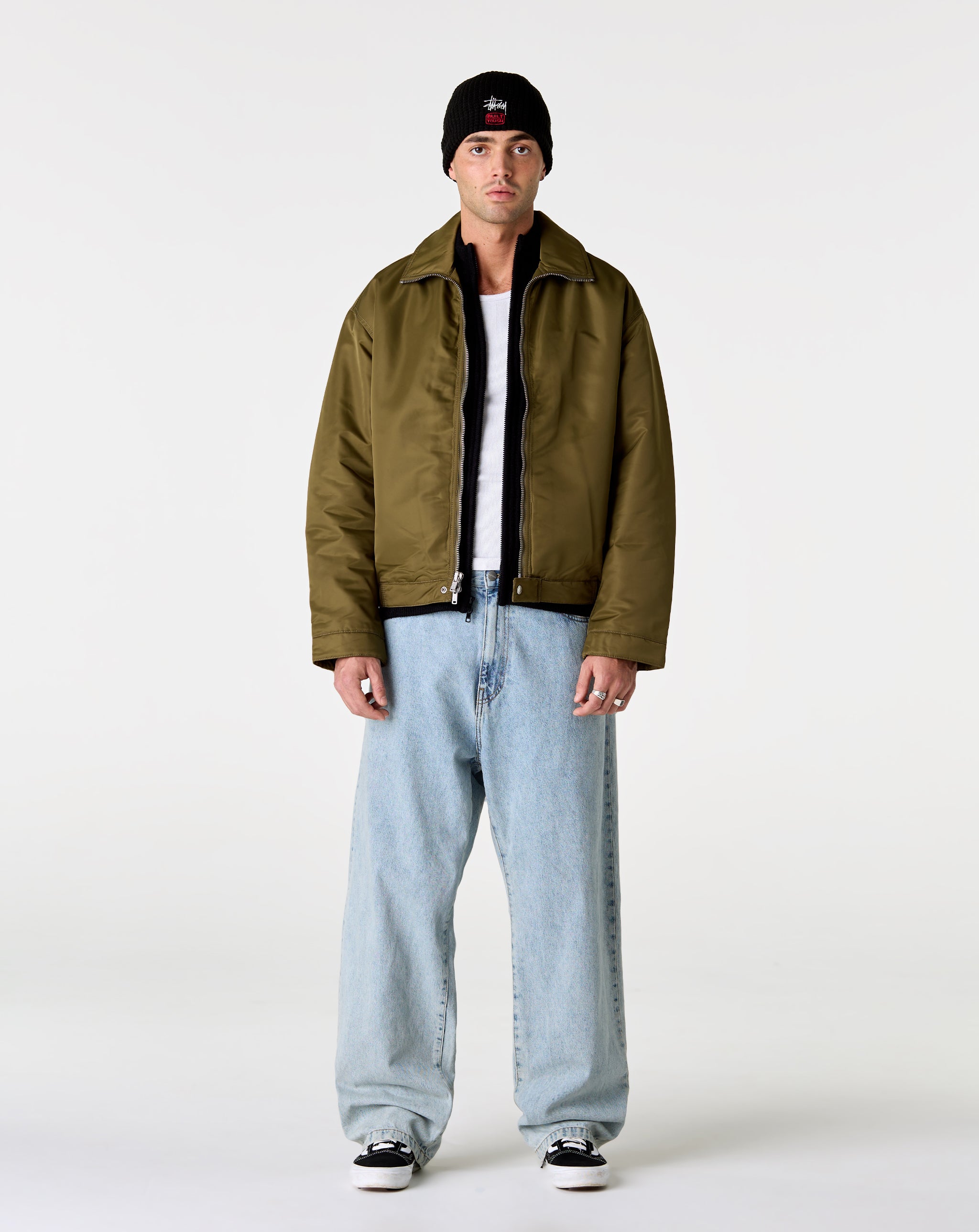 Stüssy Pile Lined Zip-Up Jacket - Olive – Xhibition