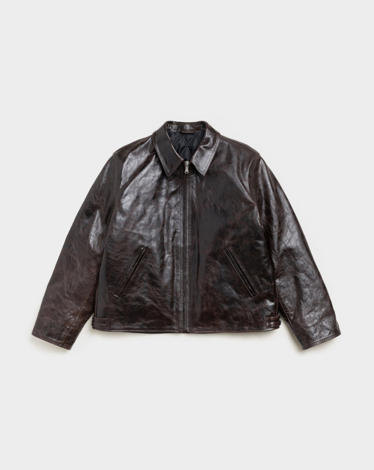 Stüssy Leather Garage Jacket - XHIBITION