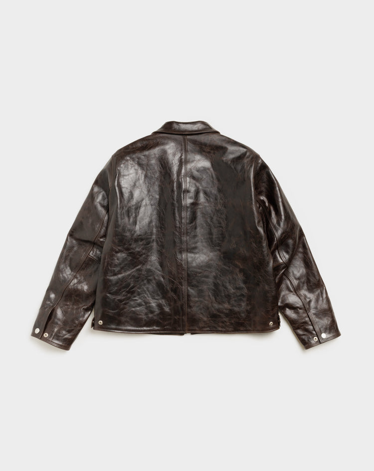 Stüssy Leather Garage Jacket - XHIBITION