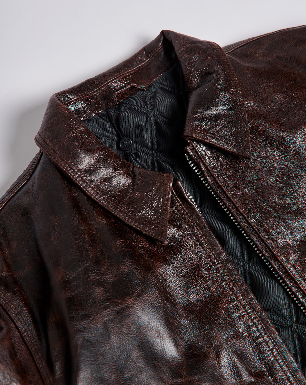 Stüssy Leather Garage Jacket - XHIBITION