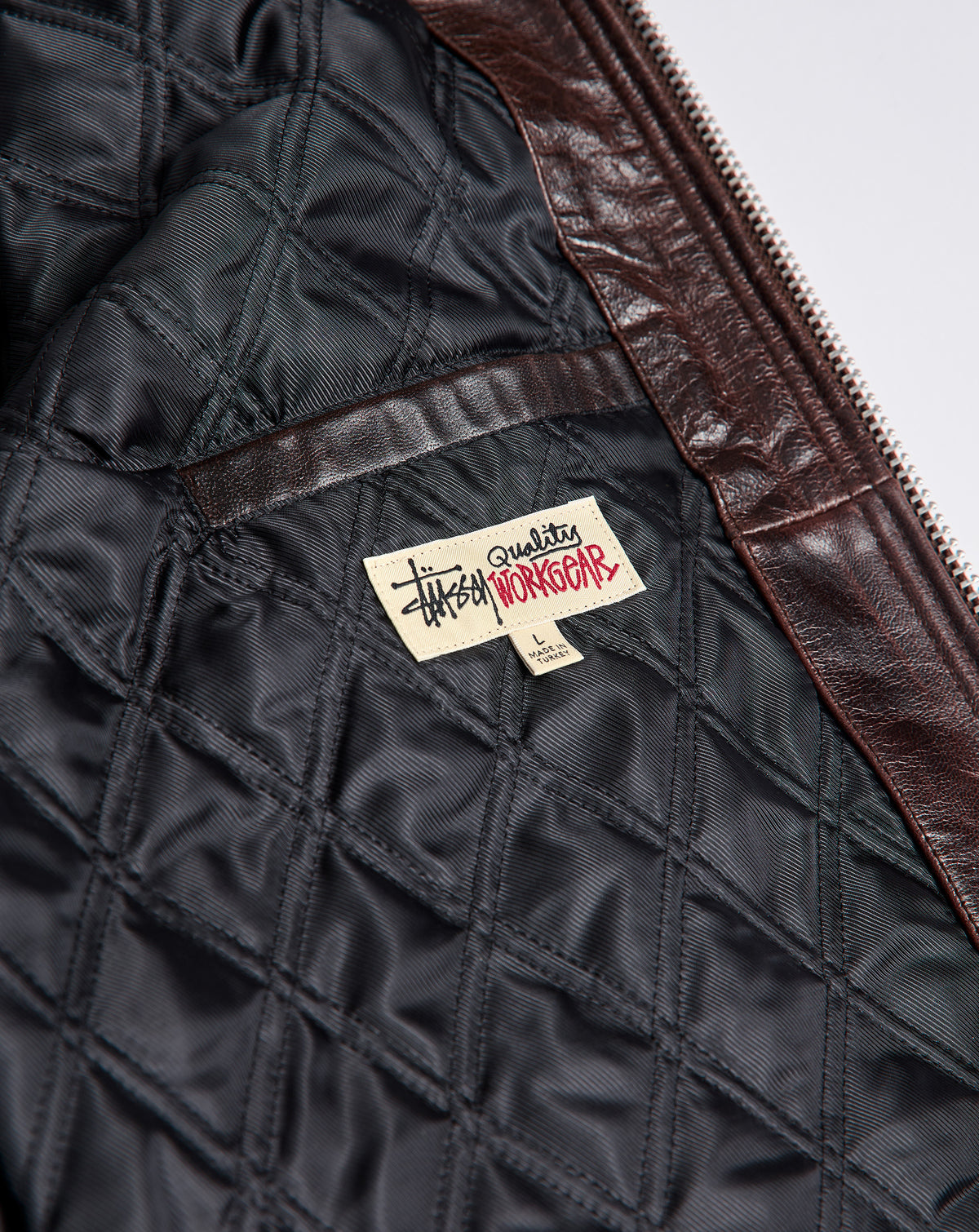 Stüssy Leather Garage Jacket - XHIBITION
