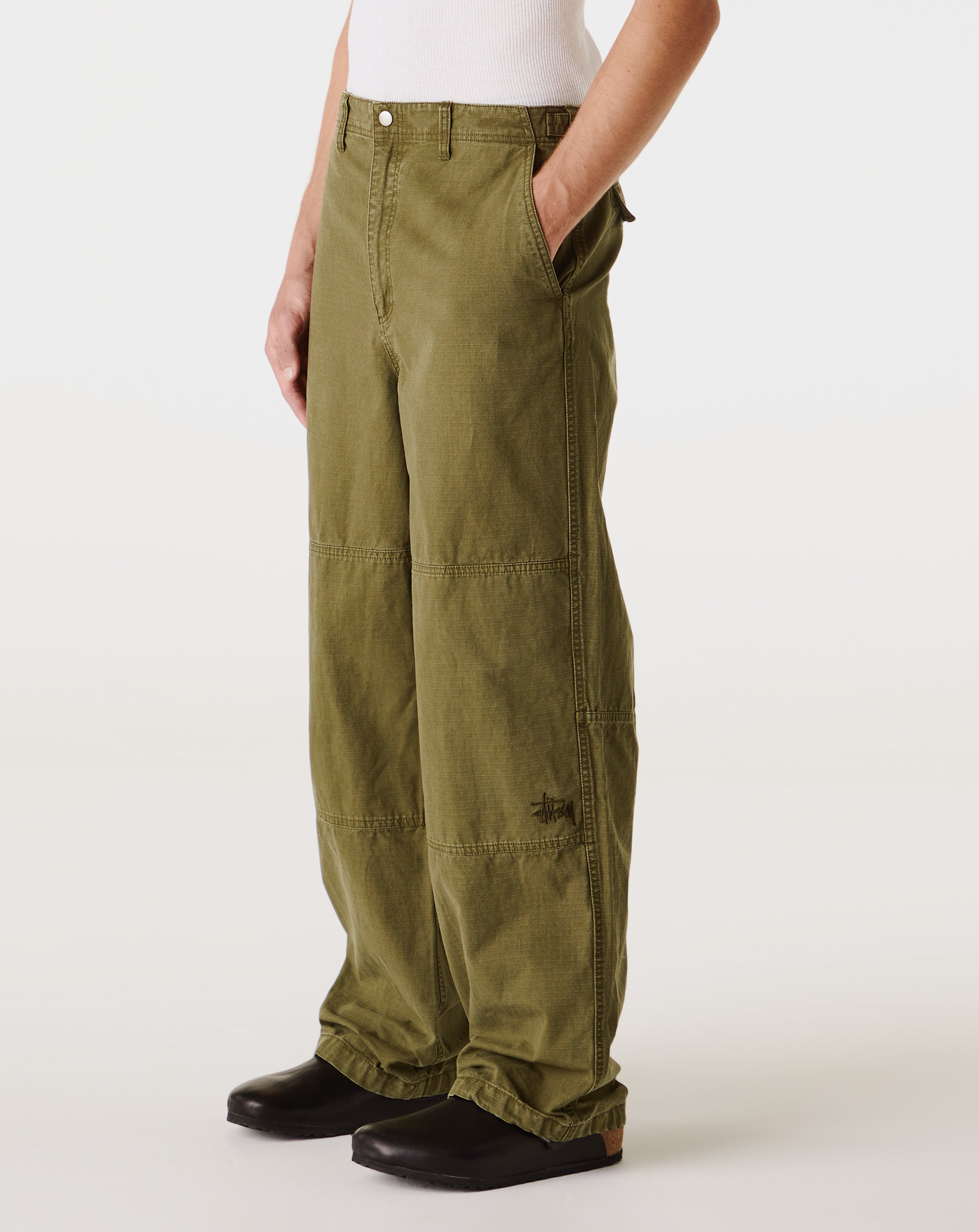 Stüssy - Field Pants - Sunspel straight leg track shorts - Olive