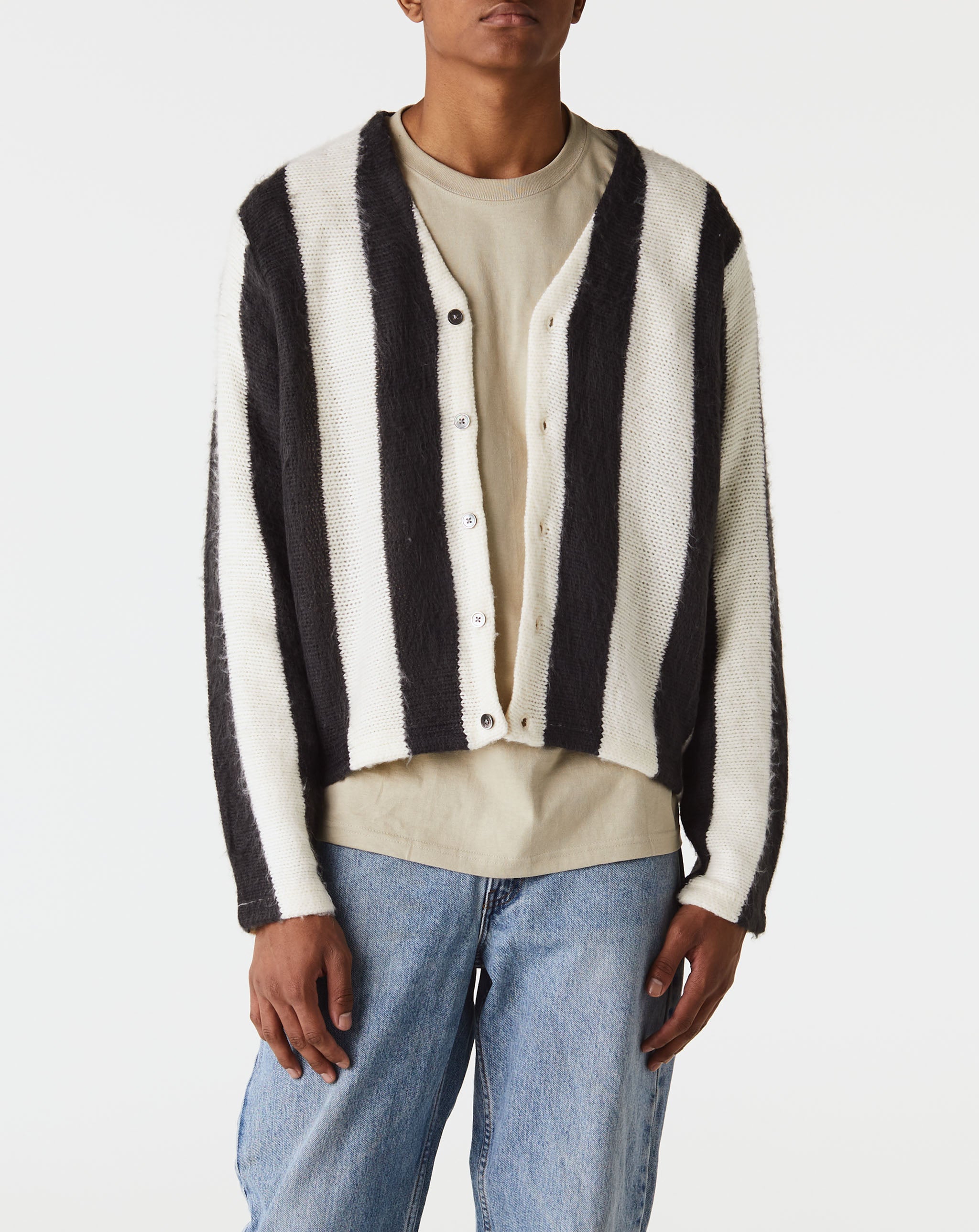 Stripe Brushed Cardigan – Xhibition