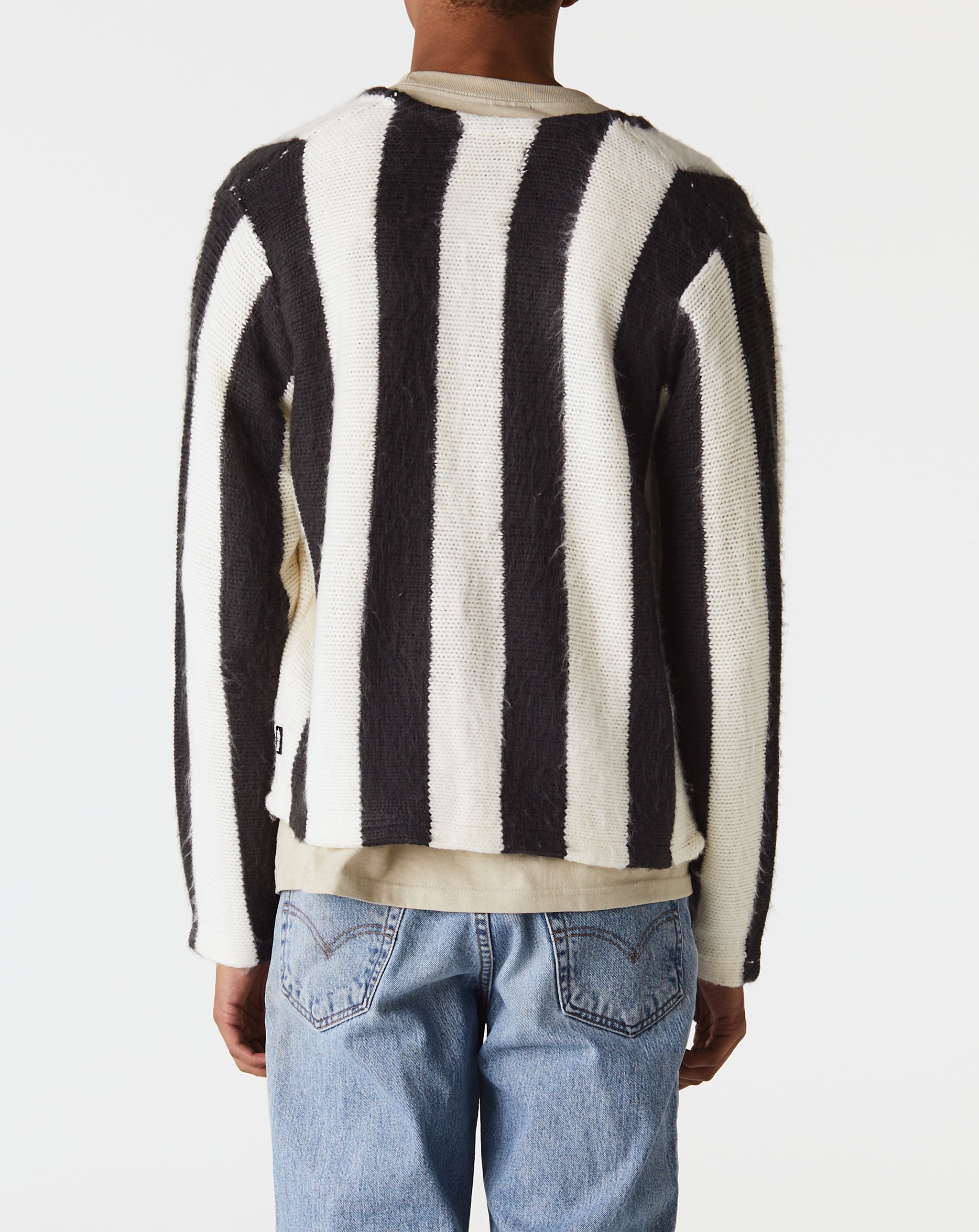 stussy STRIPE BRUSHED CARDIGAN XL
