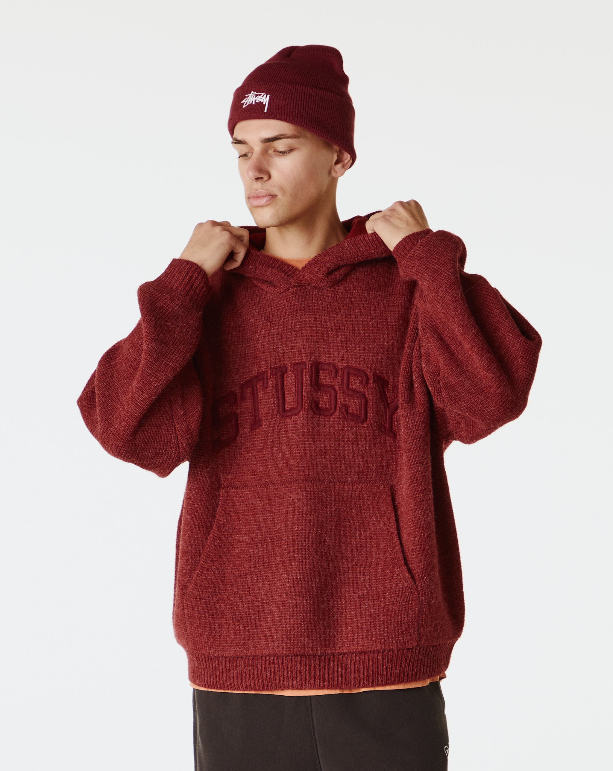 Burgundy – Cheap Ida-step Jordan outlet - Stüssy - Felt Patch Knit  