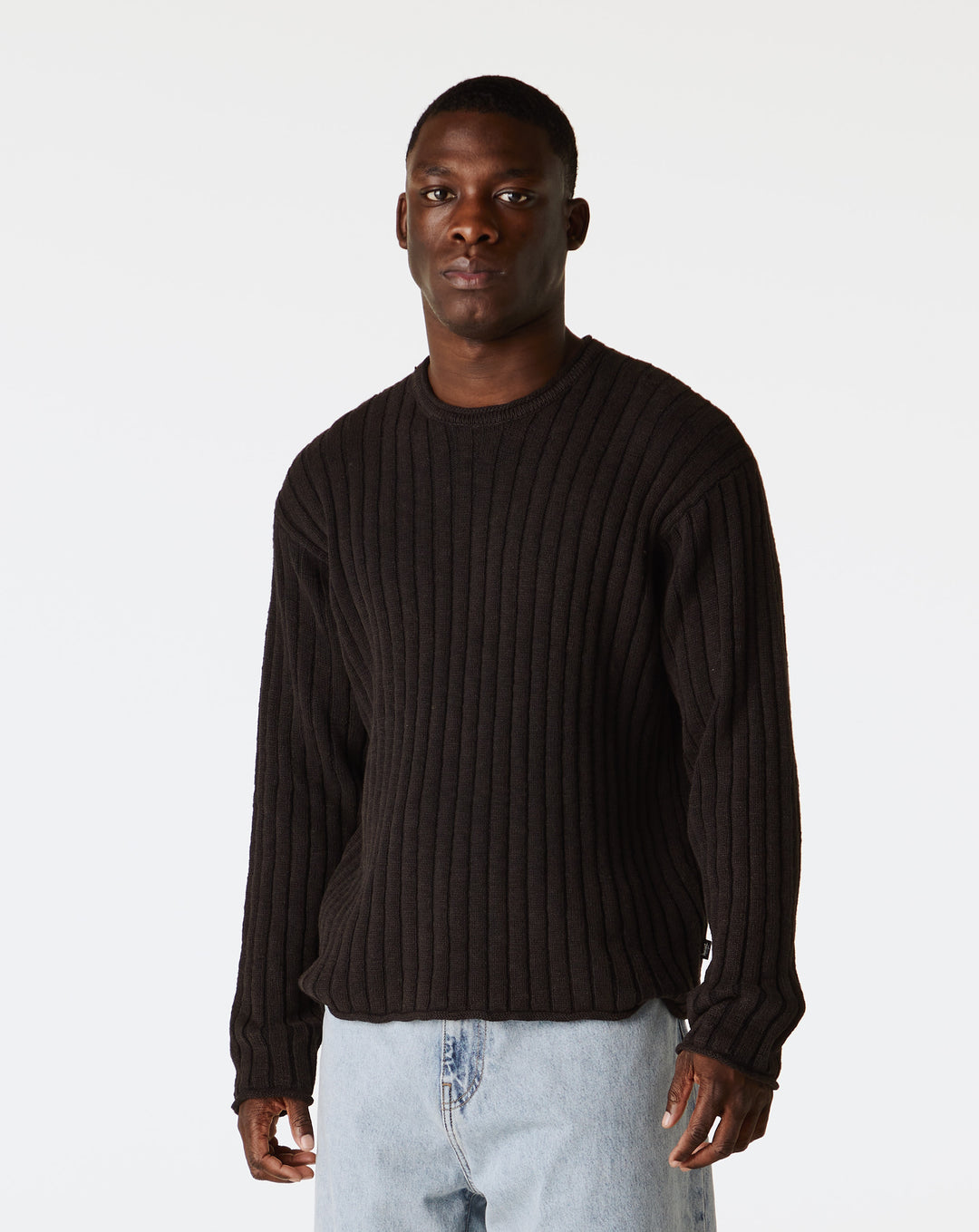 Stüssy - Stüssy - Cotton Slub Rib Crewneck - Black - Black – Cheap 
