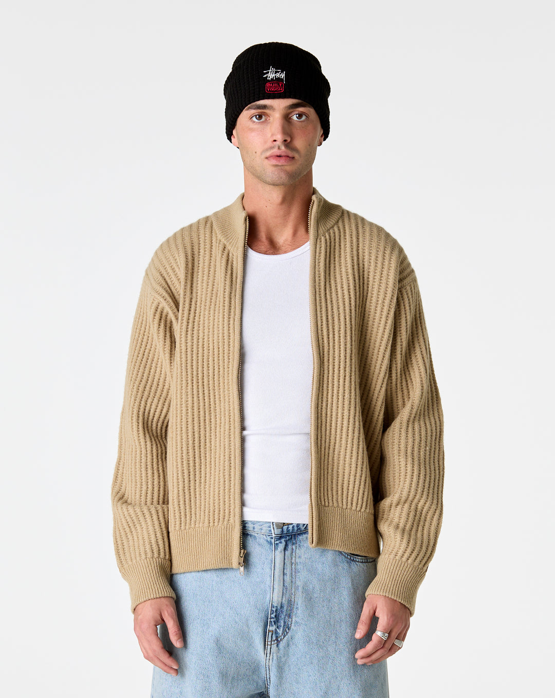Stüssy Military Patch Zip Sweater - XHIBITION