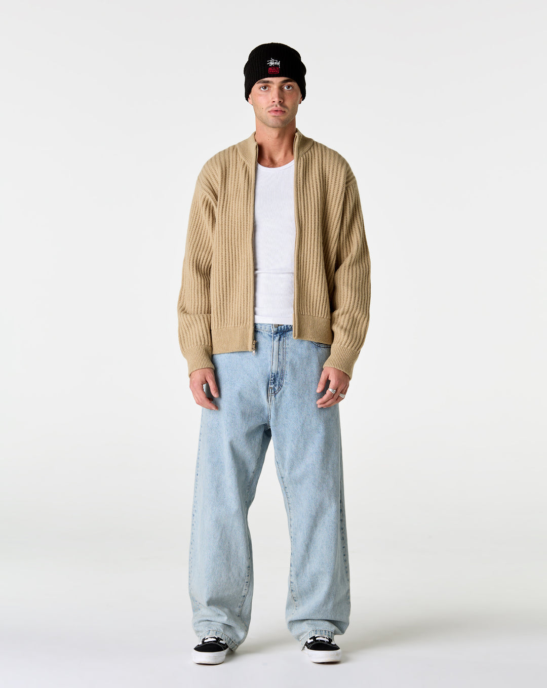 Stüssy Military Patch Zip Sweater - XHIBITION