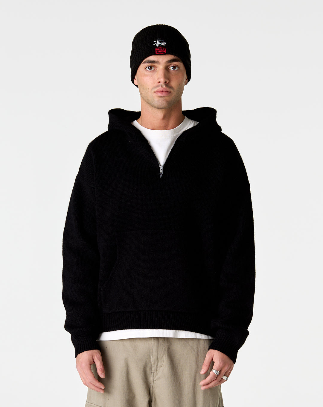 Stüssy Quarter Zip Hooded Sweater - XHIBITION