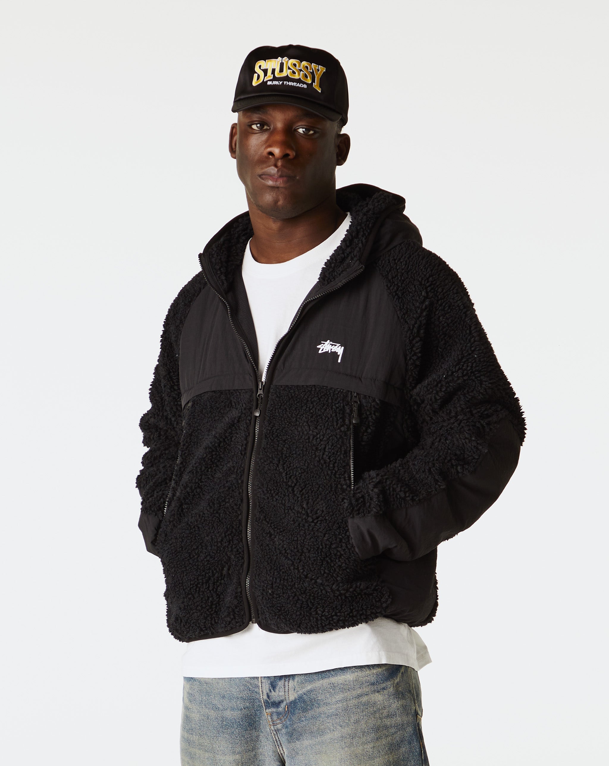 Sherpa Paneled Hooded Tiger jacket - Stüssy - Black – Cheap Ida