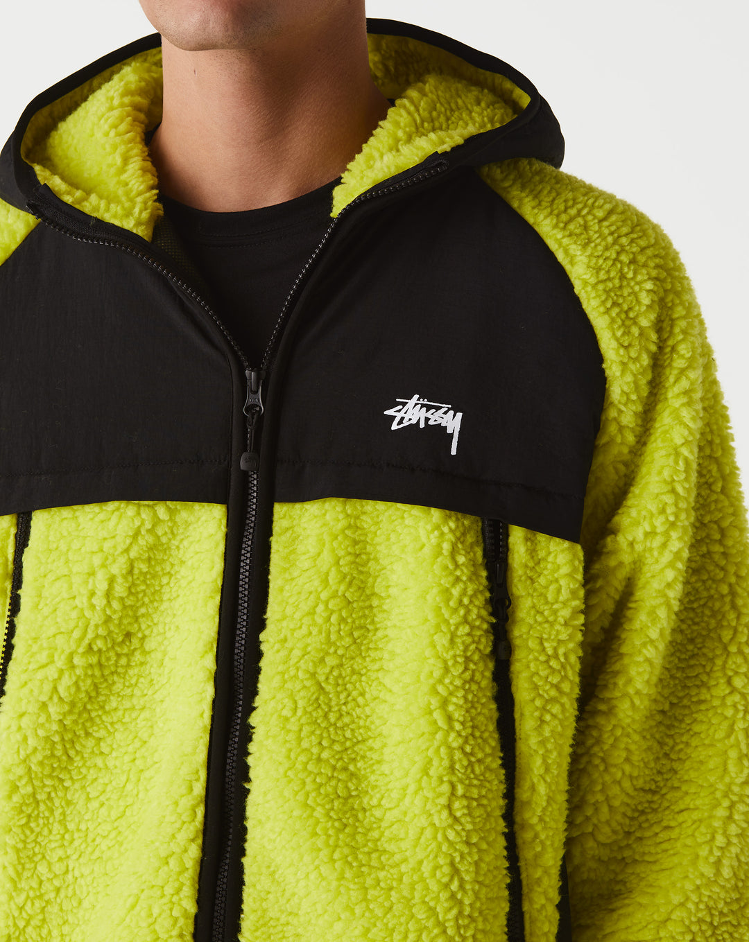 Stüssy Sherpa Paneled Hooded jacket polo-shirts  - Cheap 127-0 Jordan outlet