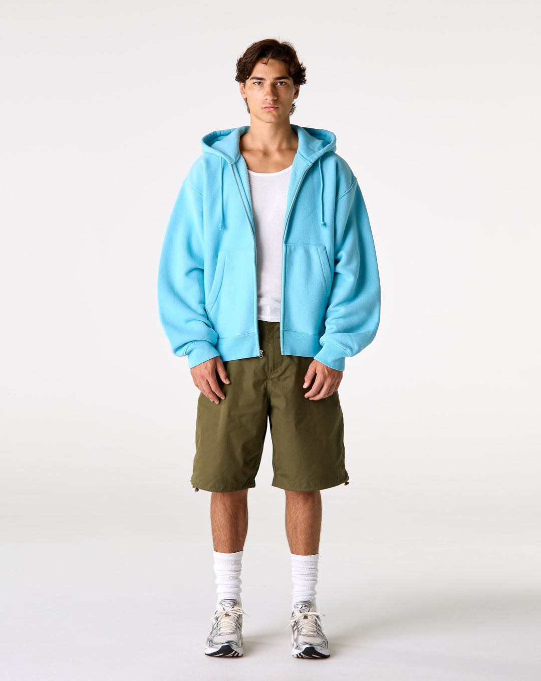 Cursive Applique Zip Hoodie