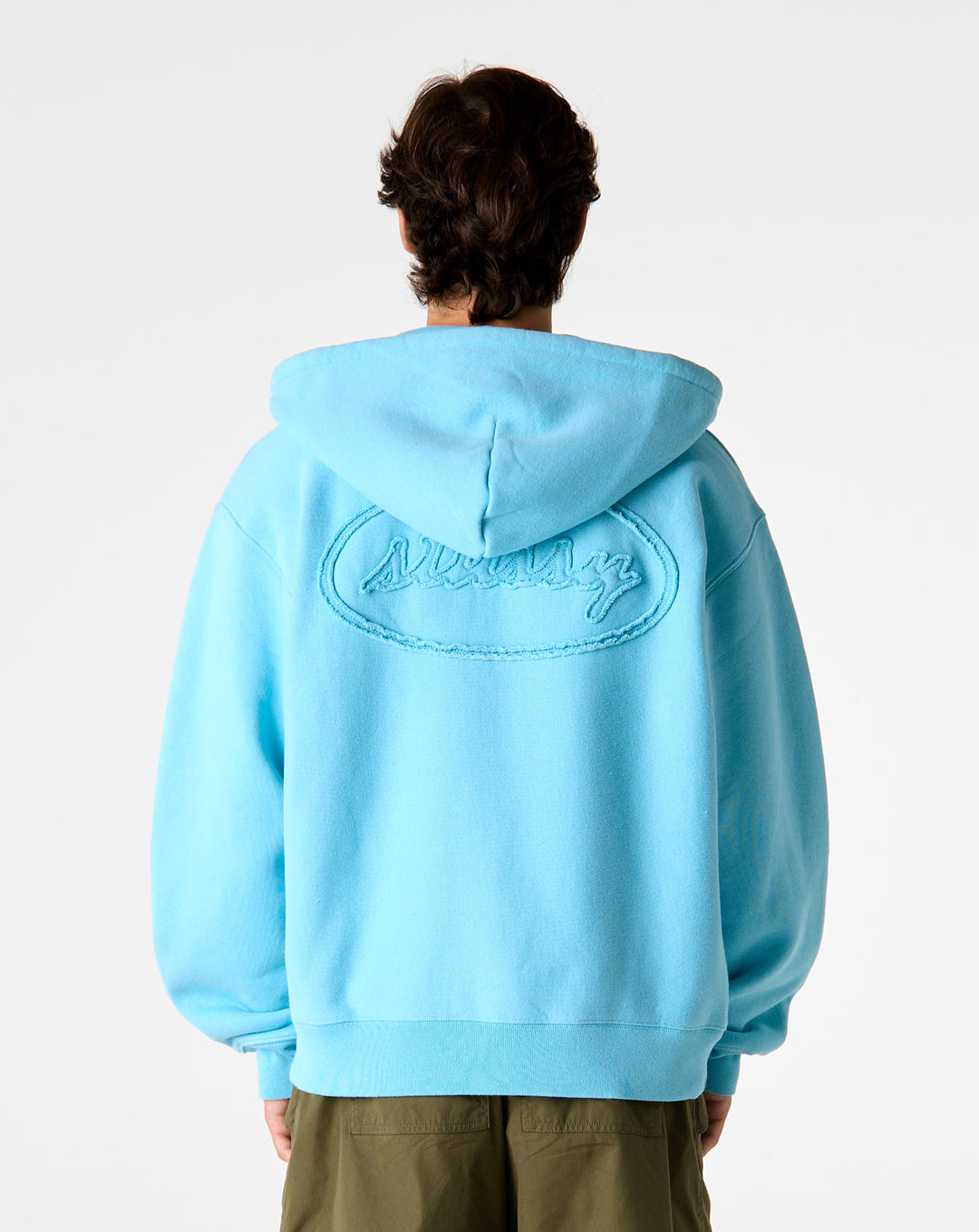 Cursive Applique Zip Hoodie