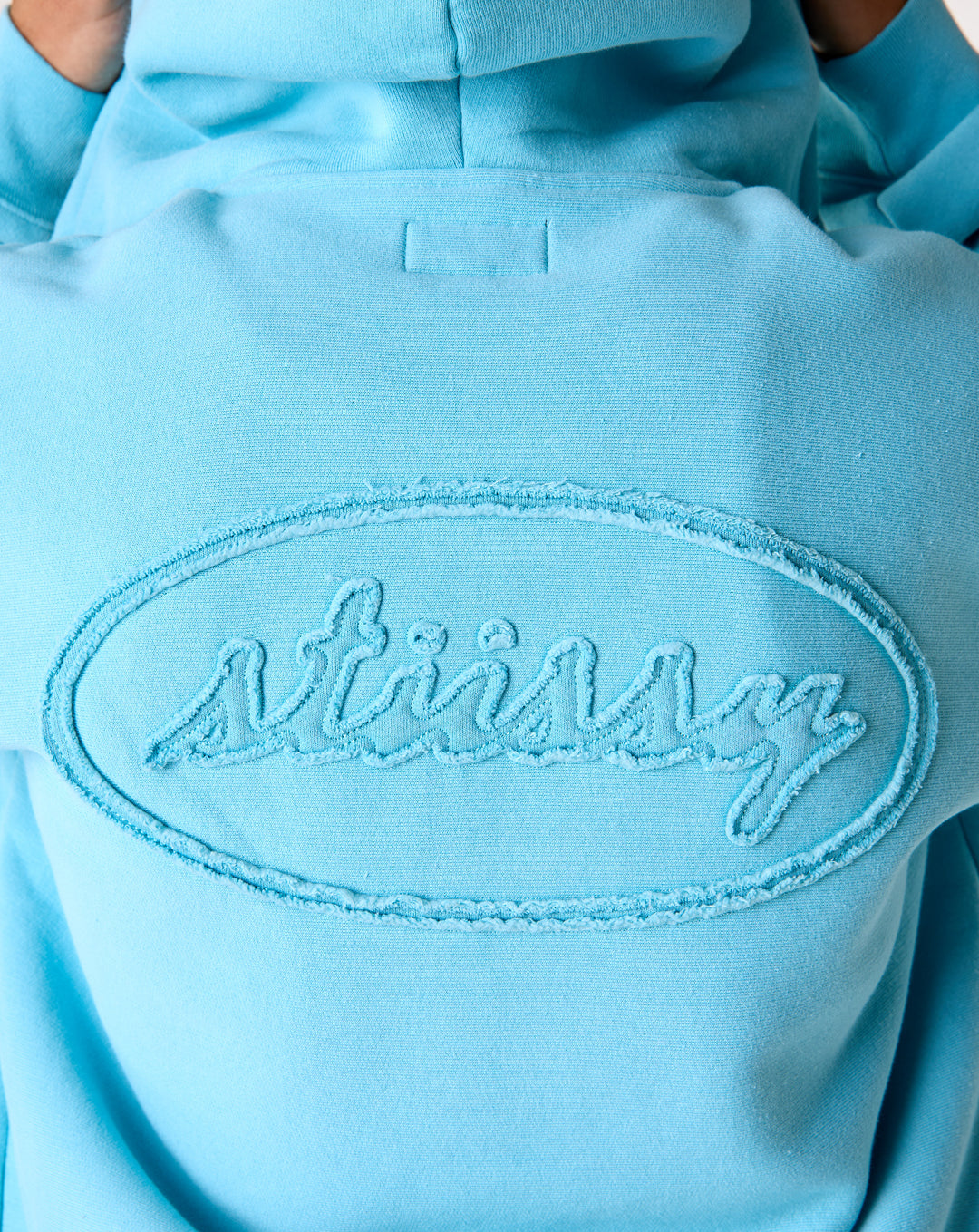 Cursive Applique Zip Hoodie