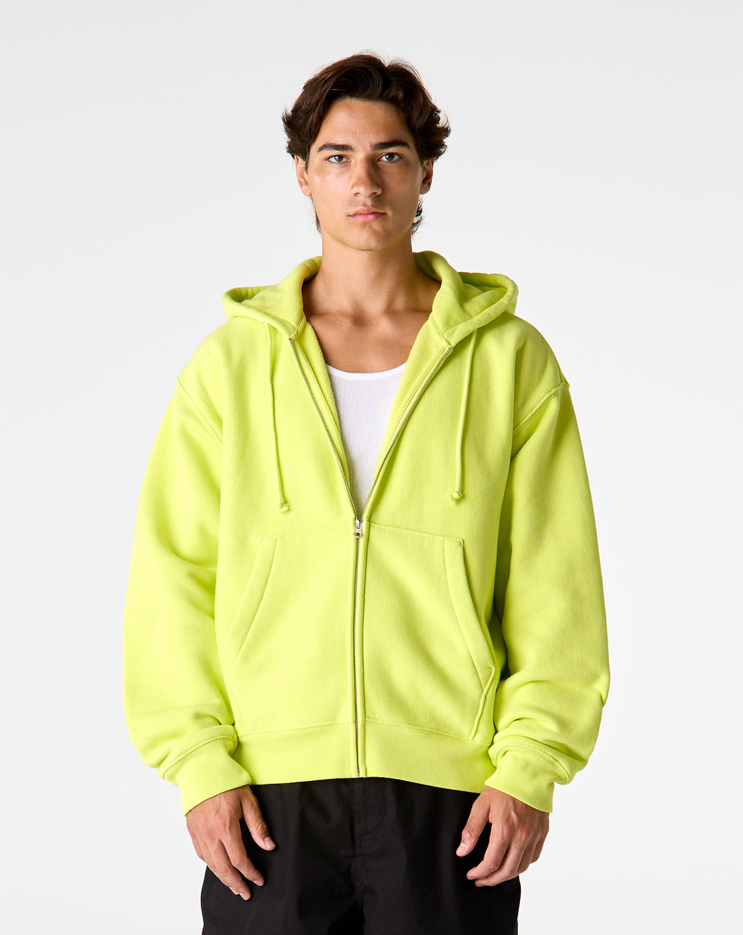 Cursive Applique Zip Hoodie