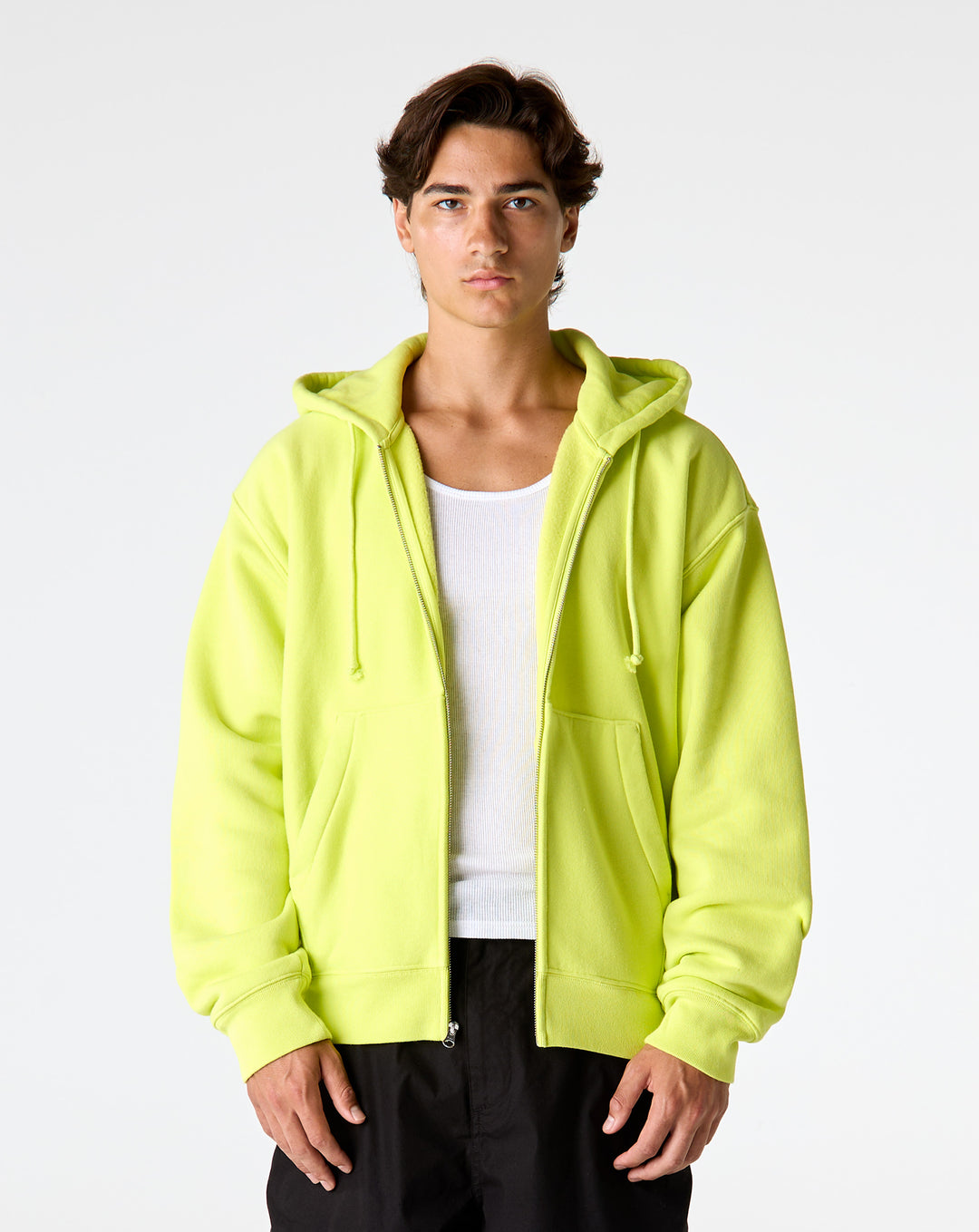 Cursive Applique Zip Hoodie