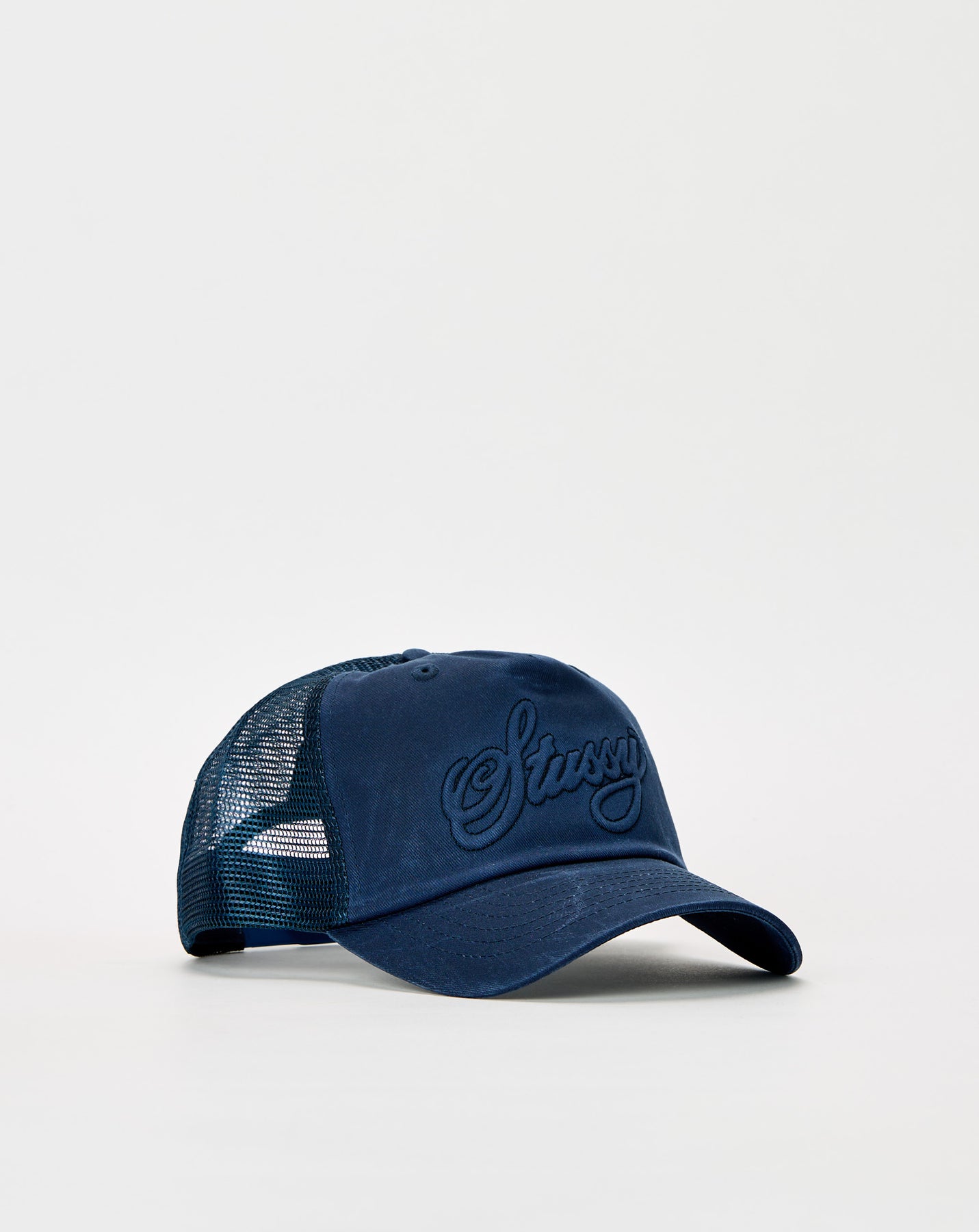 Stüssy - Trucker Cursive Stitch - Navy – Xhibition