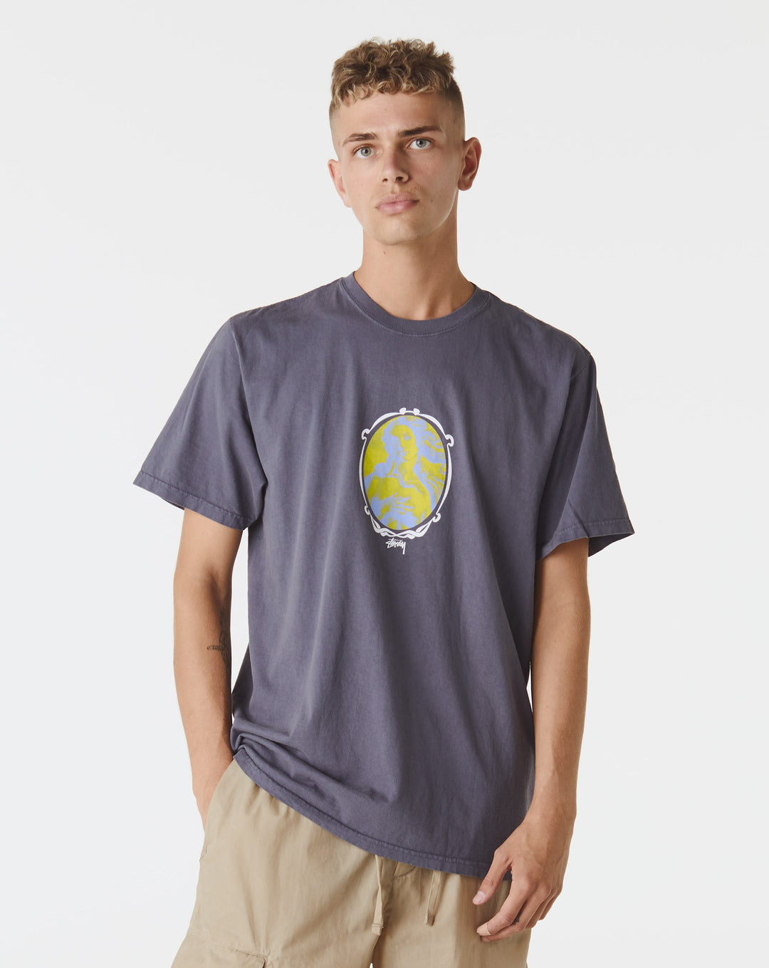 Stüssy - Venus Oval Pigment Dyed T-Shirt - Indigo – Xhibition