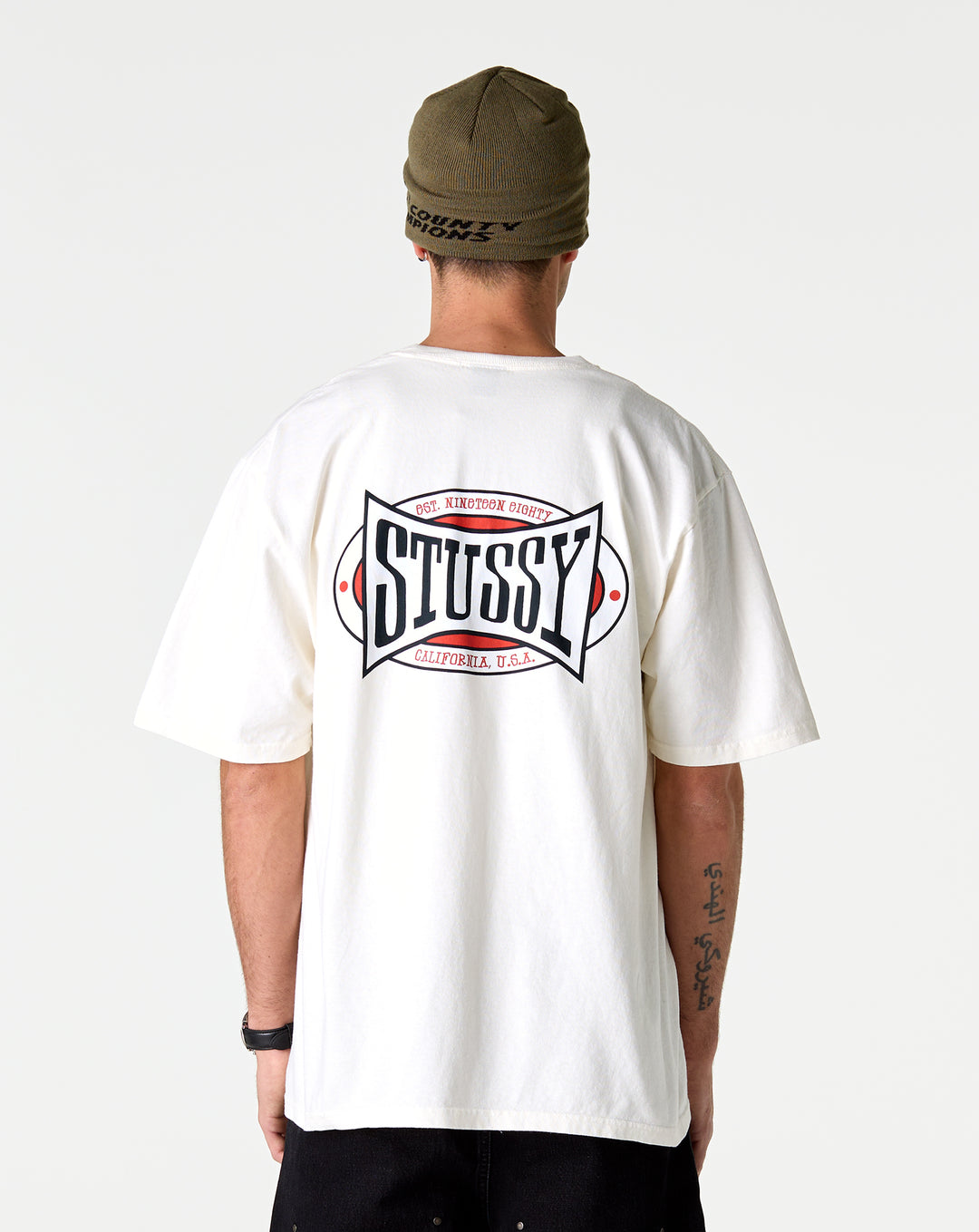Stüssy Champion Oval Pigment Dyed T-Shirt - XHIBITION