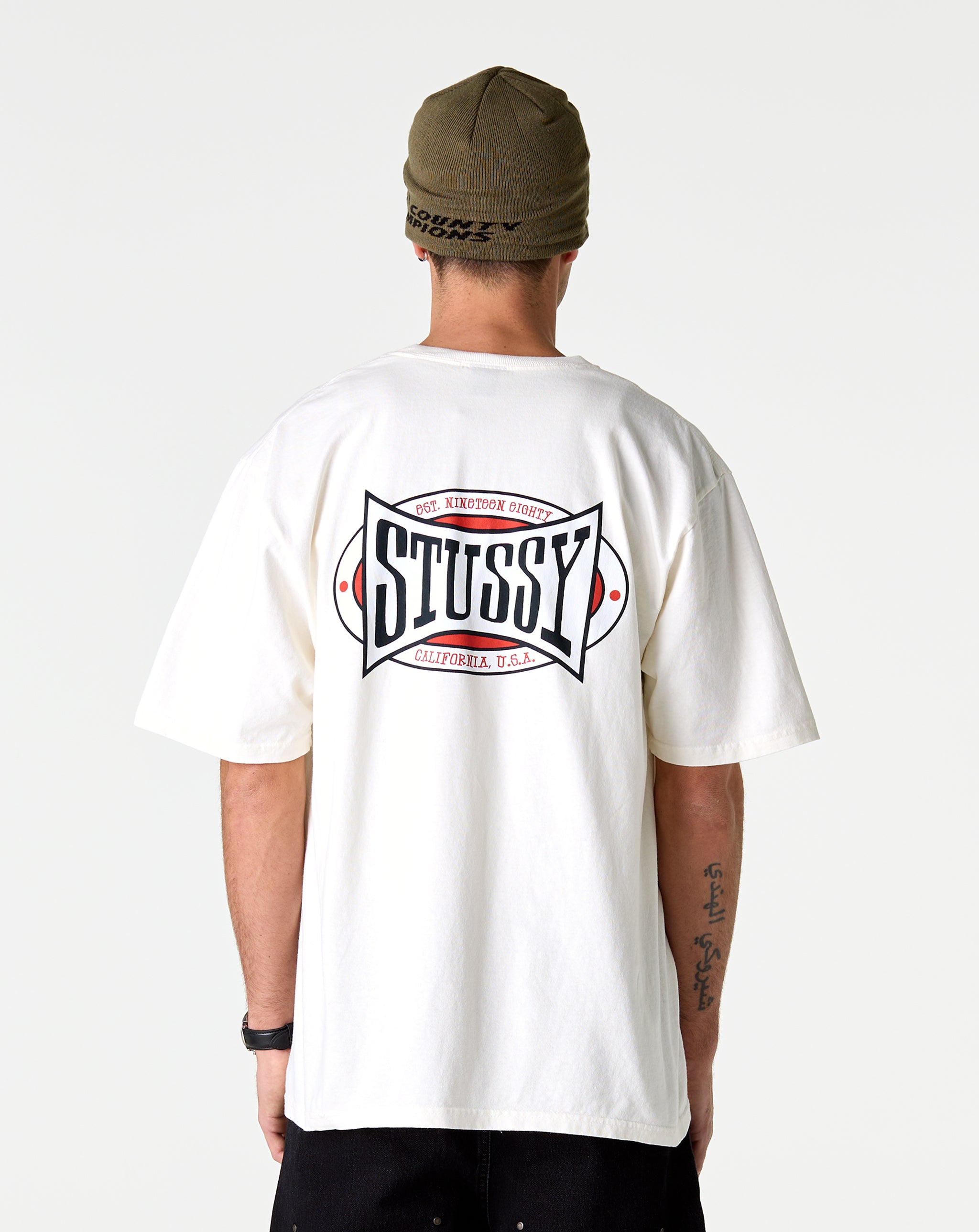 Stüssy Champion Oval Pigment Dyed T-Shirt - XHIBITION