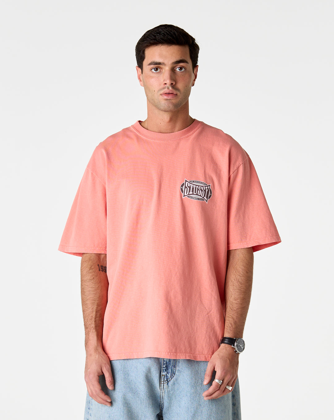 Stüssy Champion Oval Pigment Dyed T-Shirt - XHIBITION