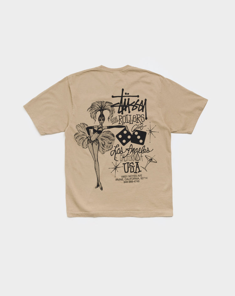 Stüssy High Rollers Pigment Dyed T-Shirt - XHIBITION