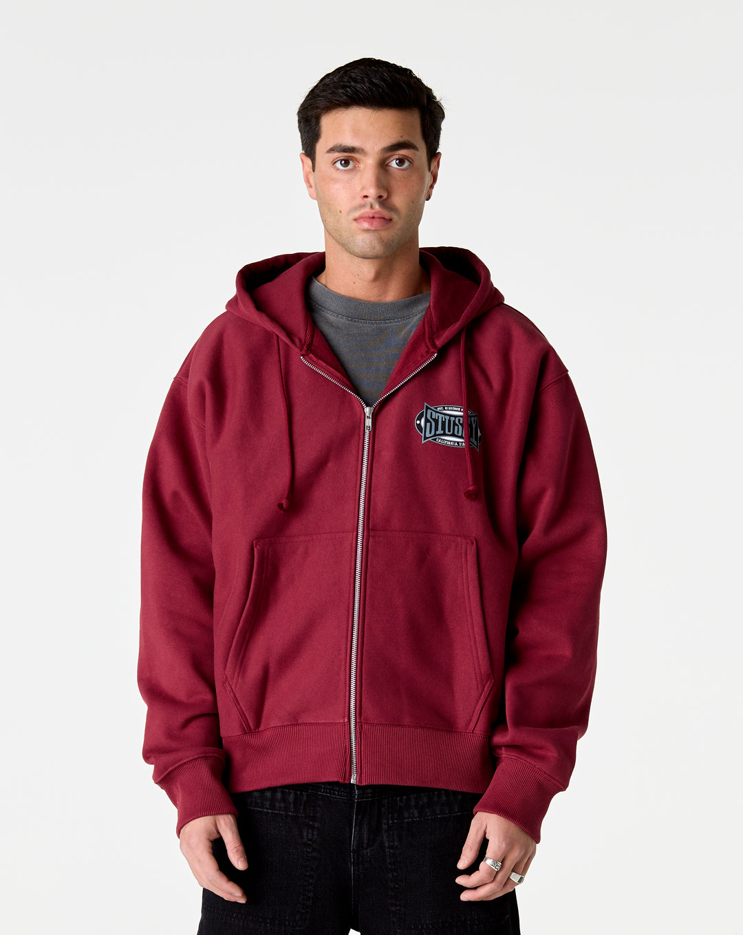 Stüssy Champion Oval Zip-Up Hoodie - XHIBITION