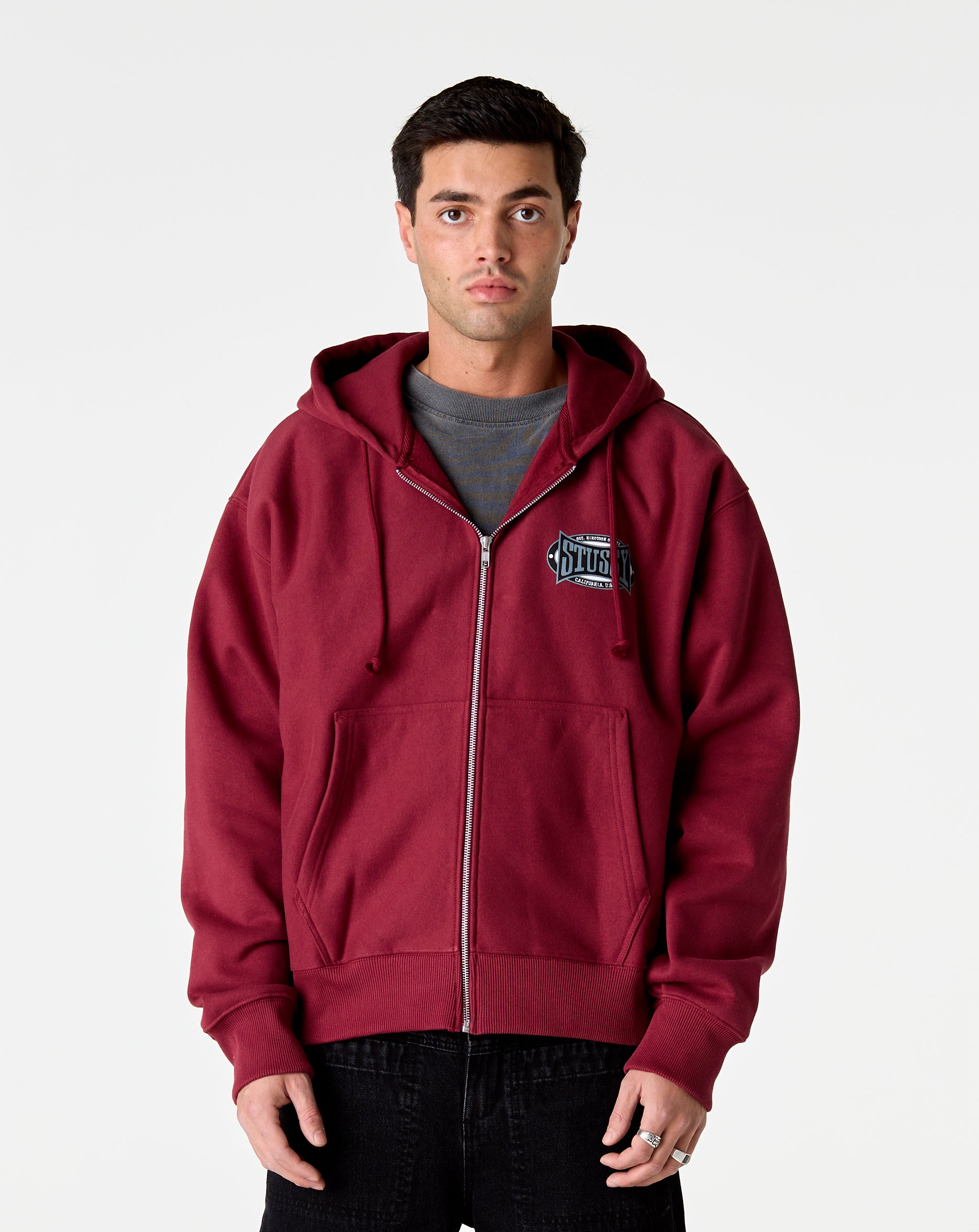 Stüssy Champion Oval Zip-Up Hoodie - XHIBITION